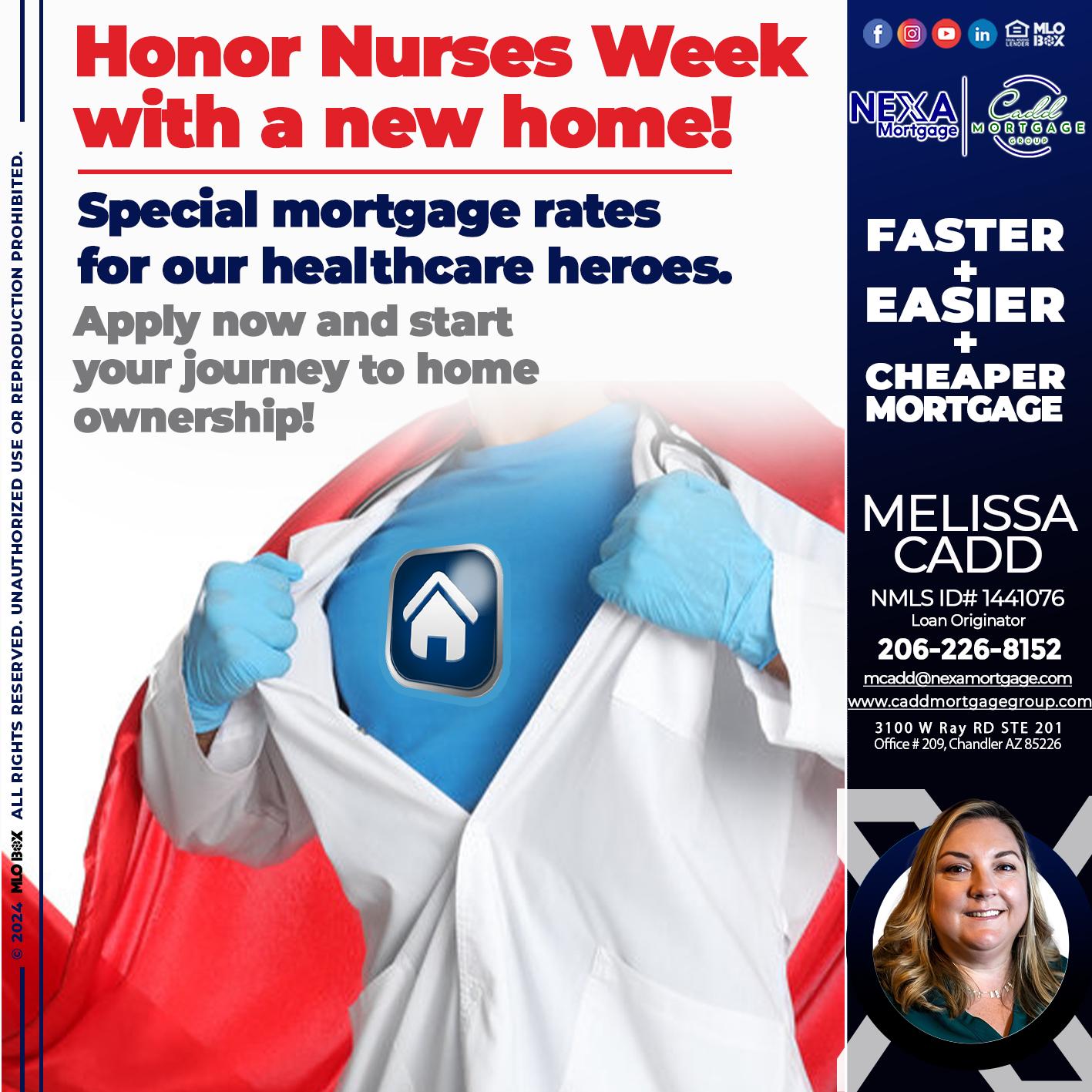 honor nurses - Melissa Cadd -Loan Originator