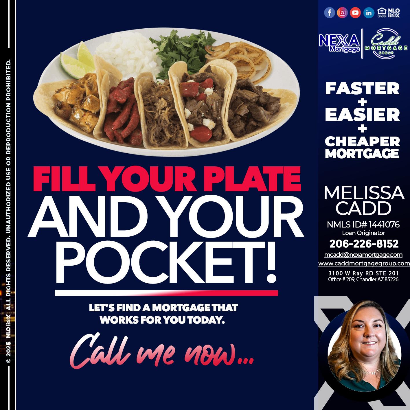 FILL YOUR PLATE - Melissa Cadd -Loan Originator