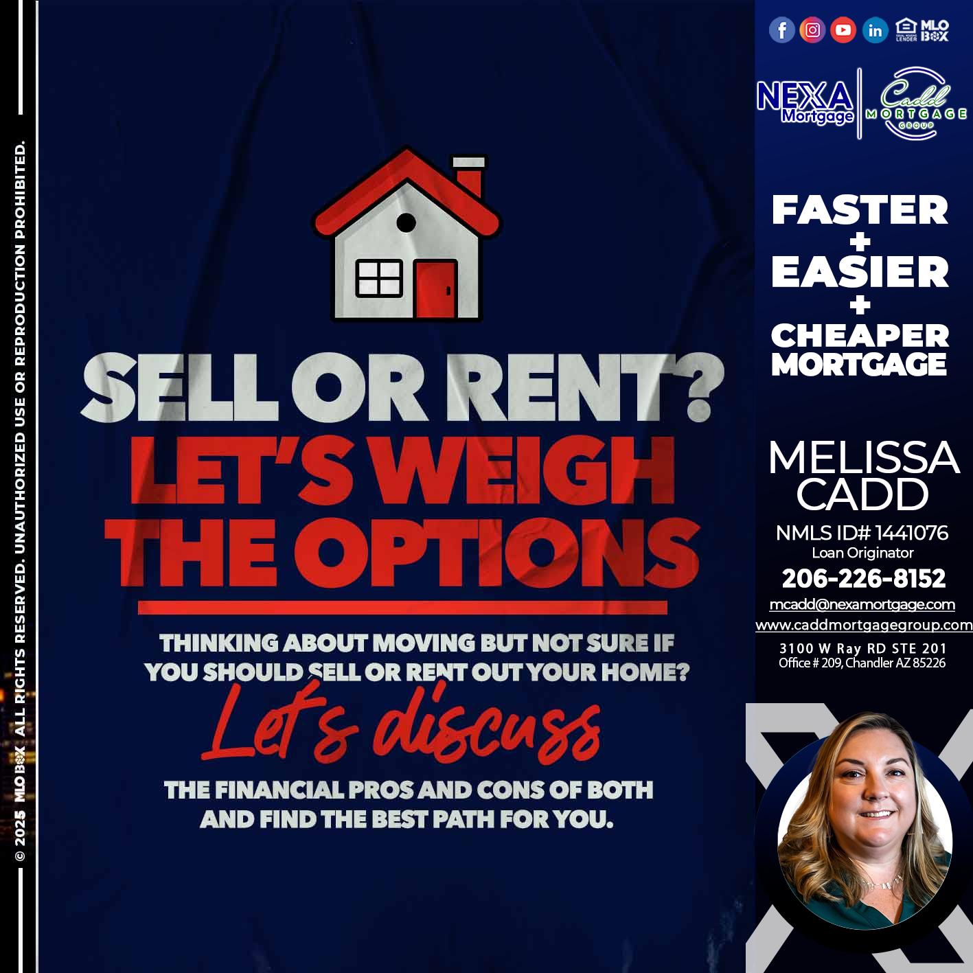 SELL OR RENT? - Melissa Cadd -Loan Originator