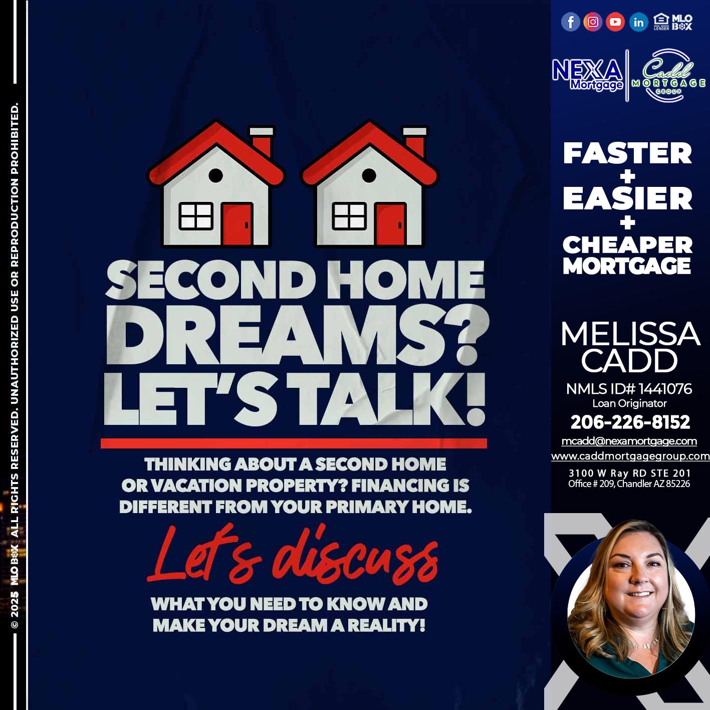 second home dreams? - Melissa Cadd -Loan Originator