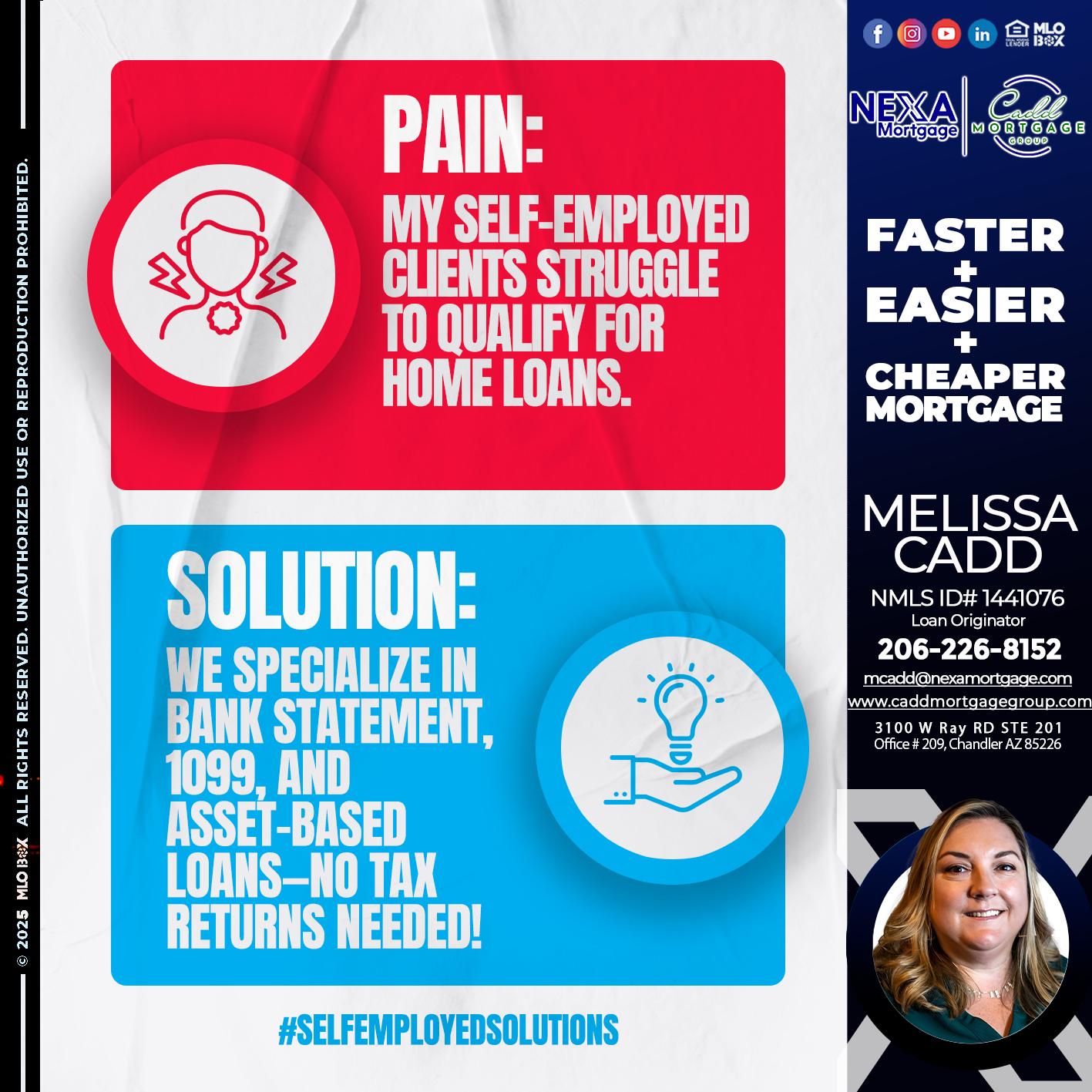 pain-solution - Melissa Cadd -Loan Originator
