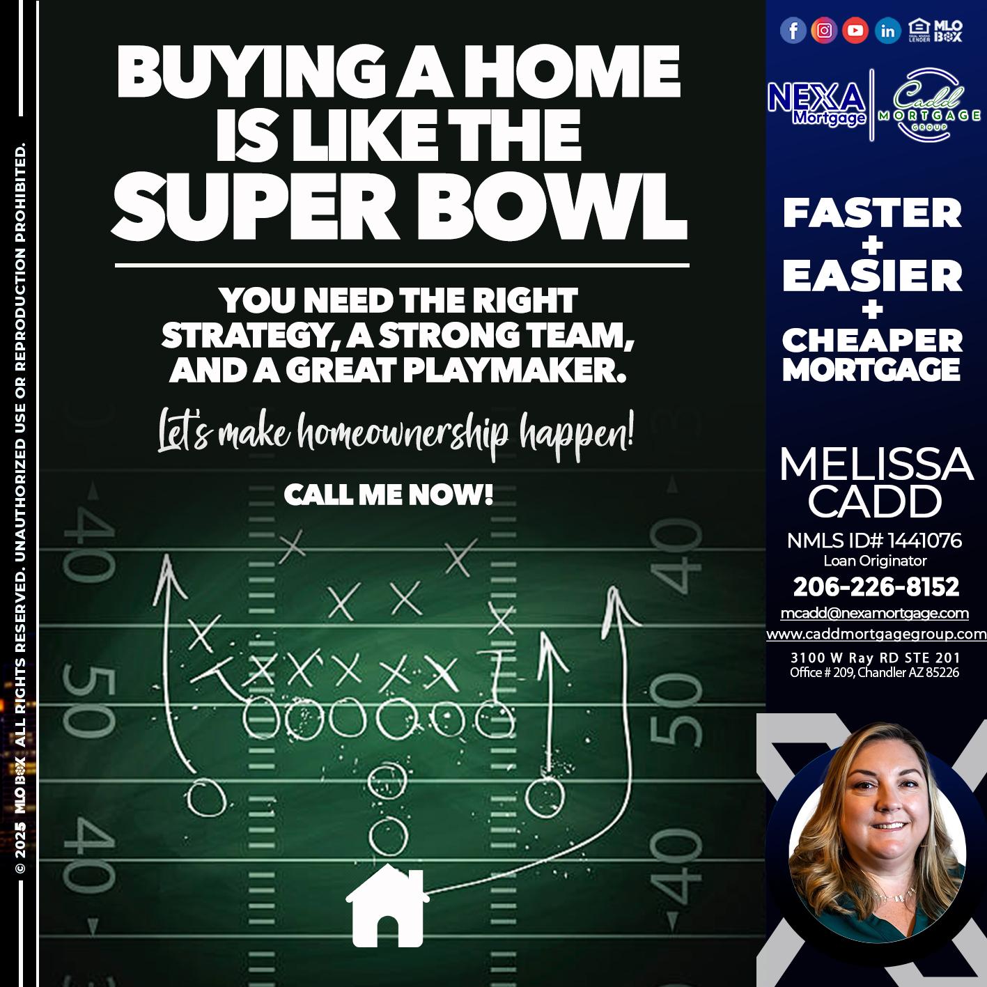 BUYING A HOME - Melissa Cadd -Loan Originator