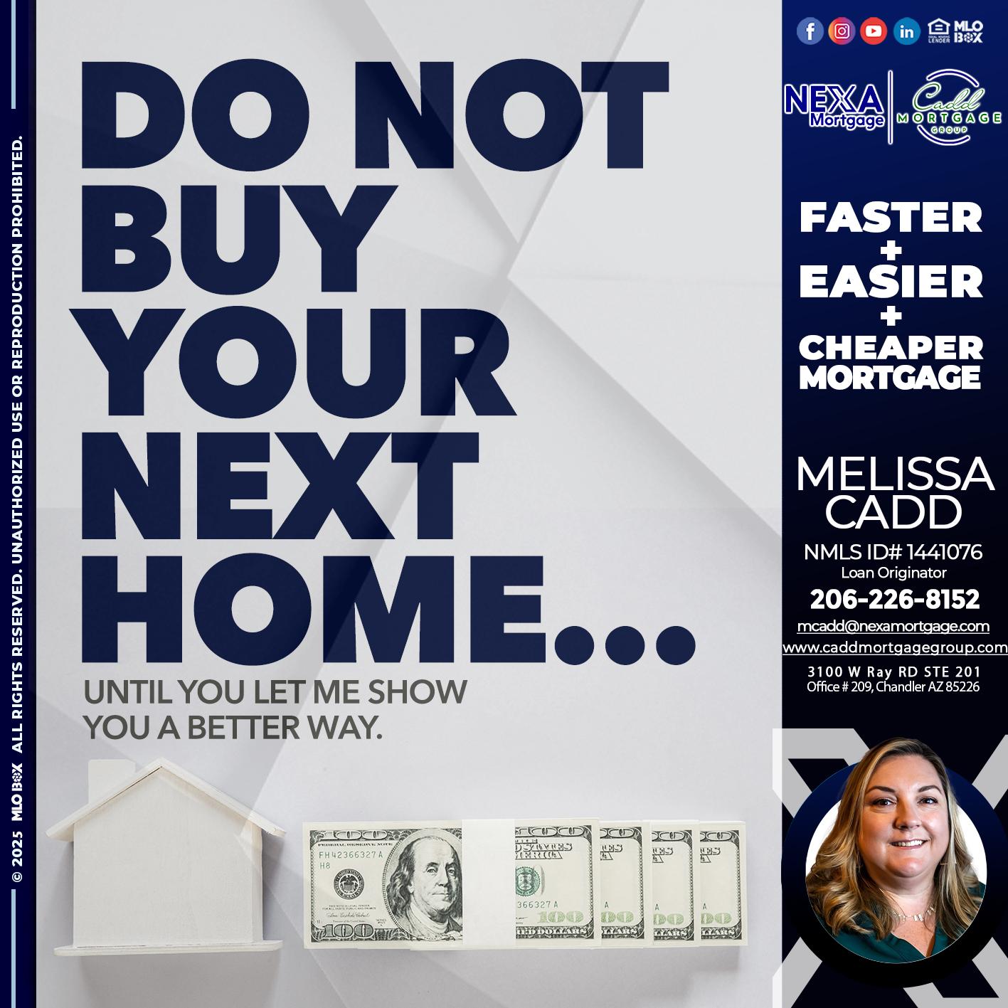 DO NOT BUY - Melissa Cadd -Loan Originator