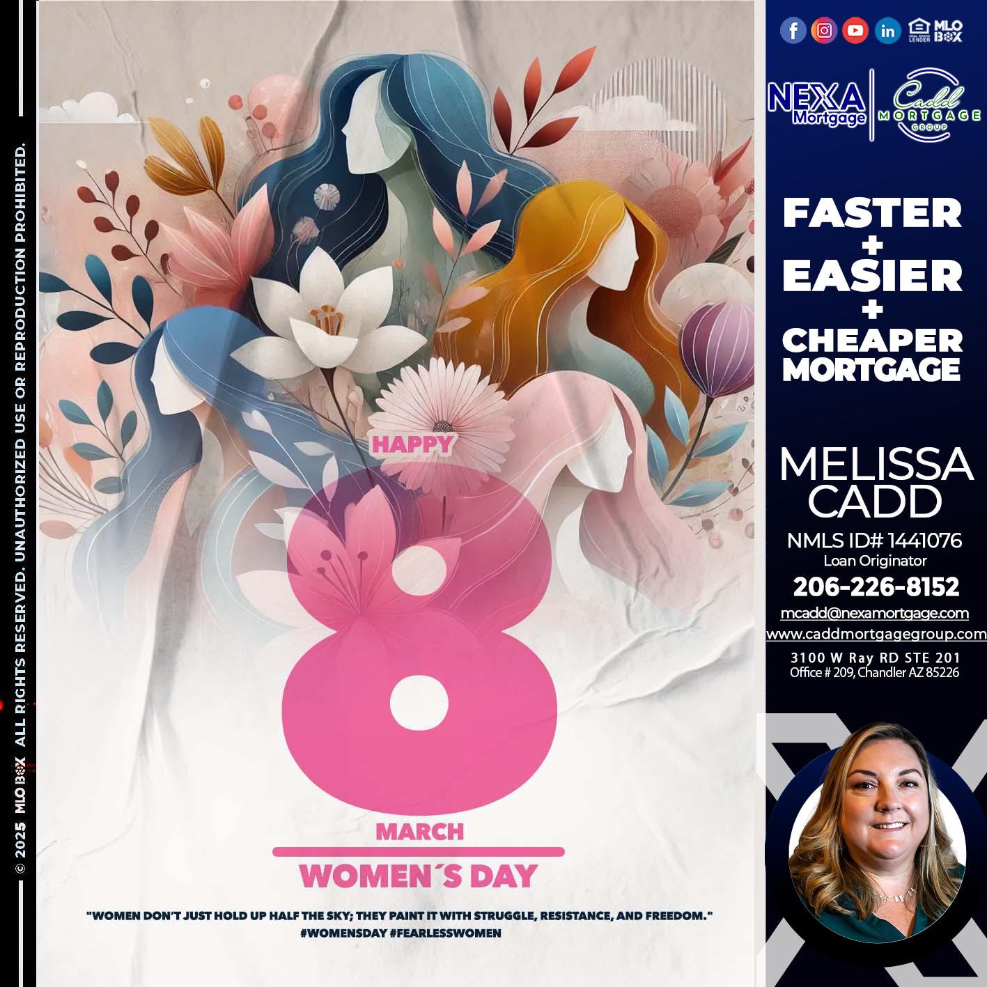 WOMEN´S DAY - Melissa Cadd -Loan Originator