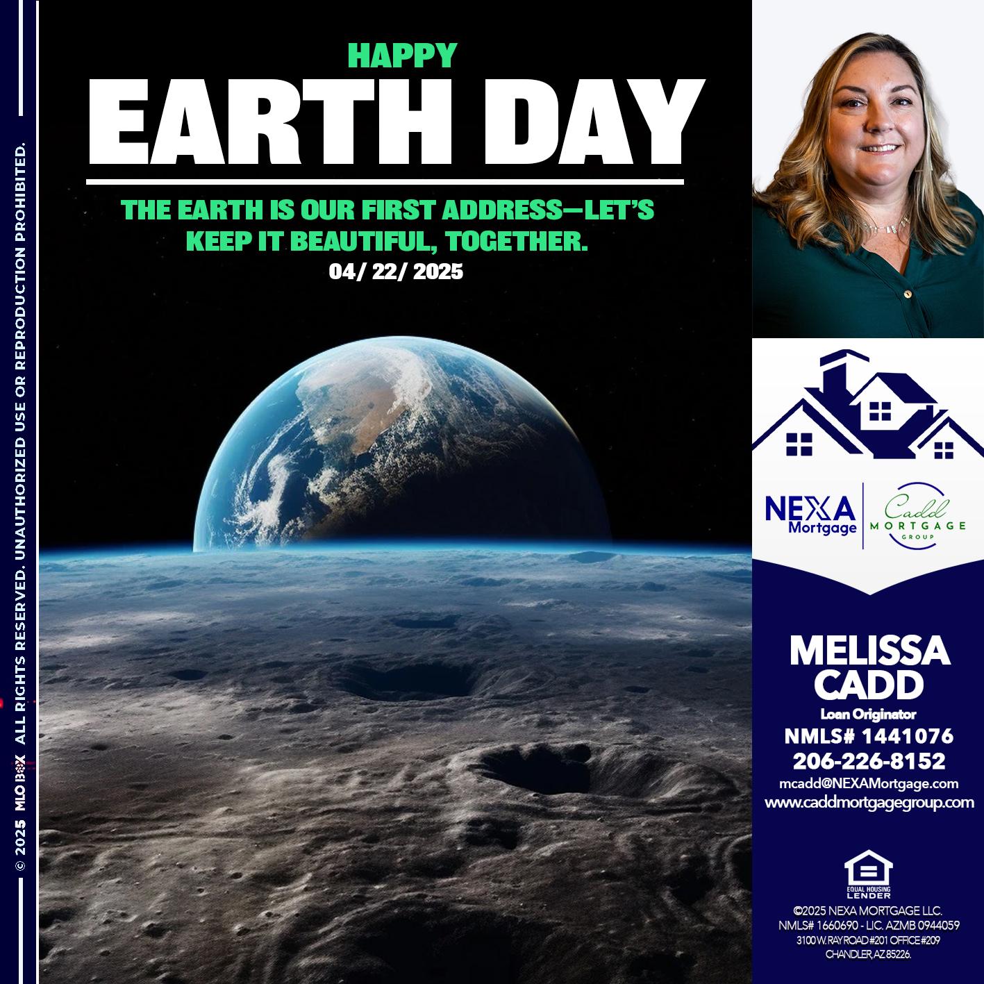 EARTH DAY 2025 - Melissa Cadd -Loan Originator