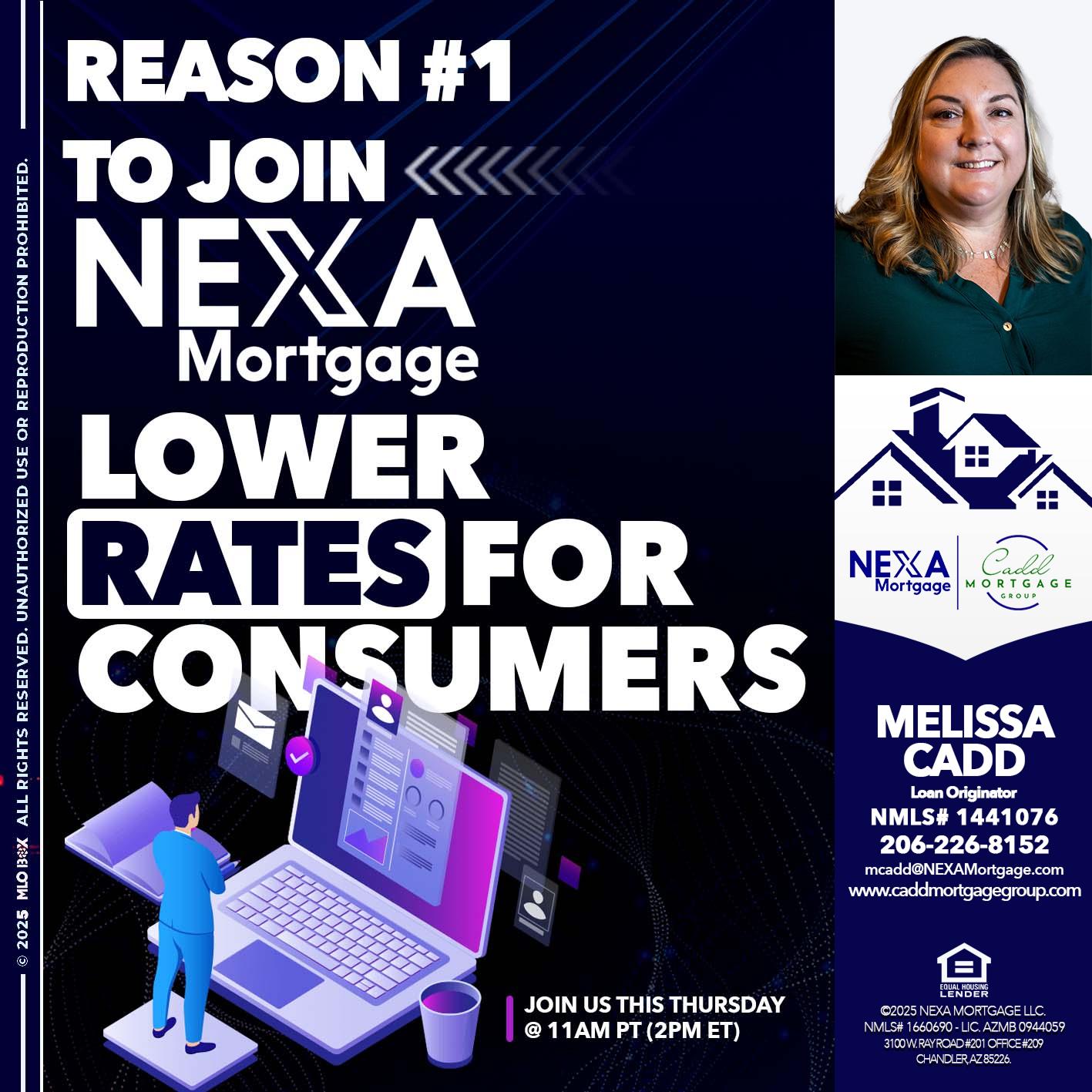 REASON 1 - Melissa Cadd -Loan Originator