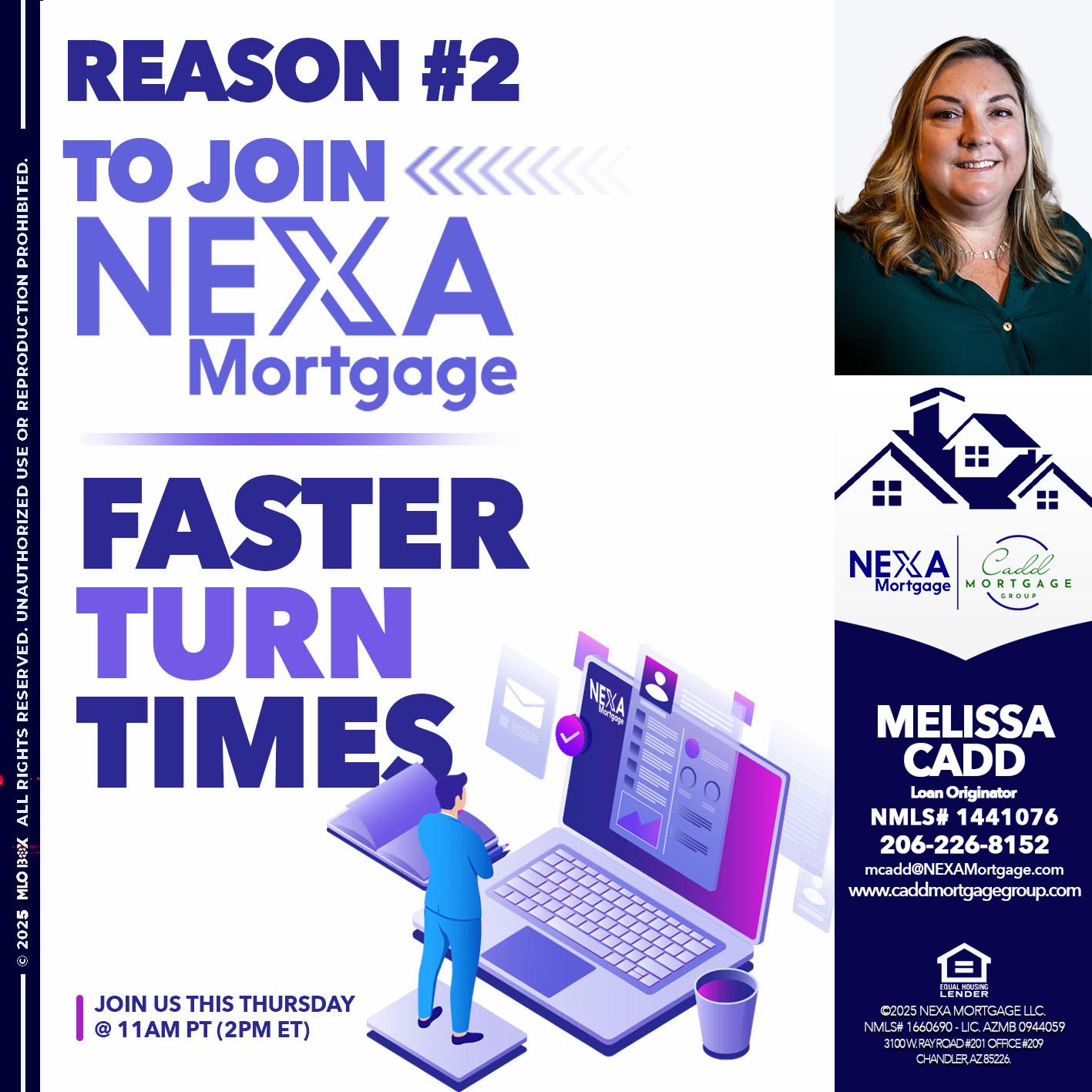REASON 2 - Melissa Cadd -Loan Originator