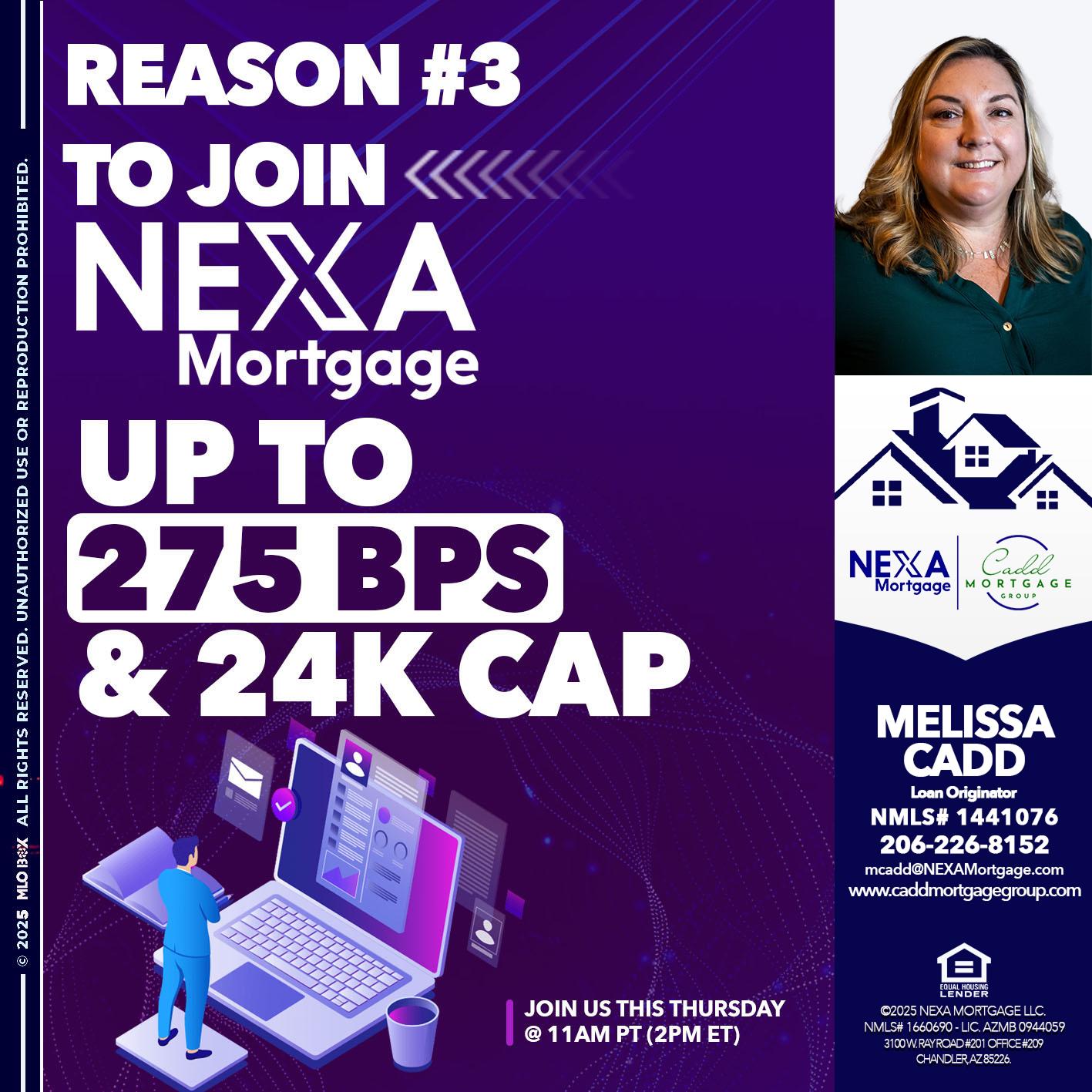 REASON 3 - Melissa Cadd -Loan Originator