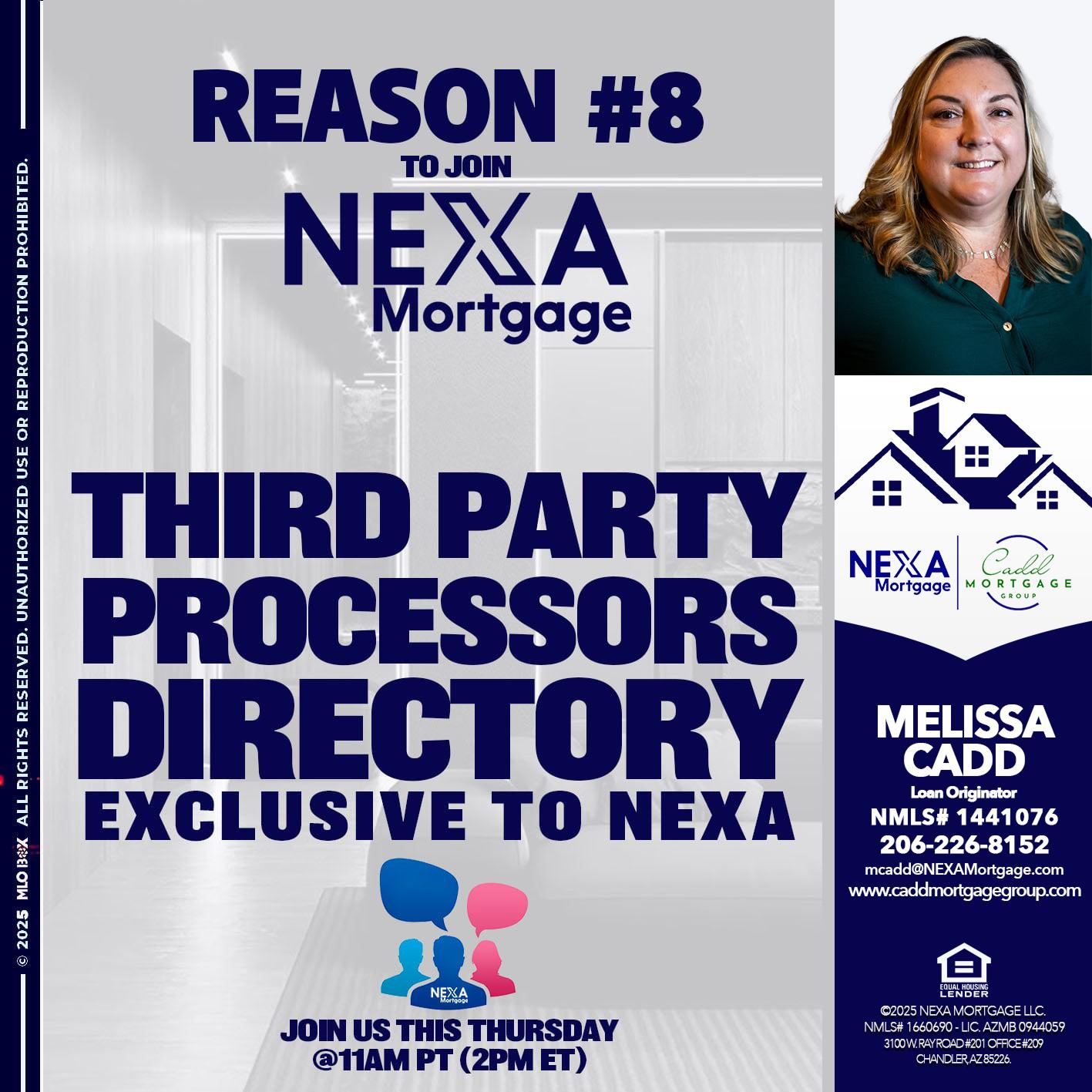 REASON 8 - Melissa Cadd -Loan Originator