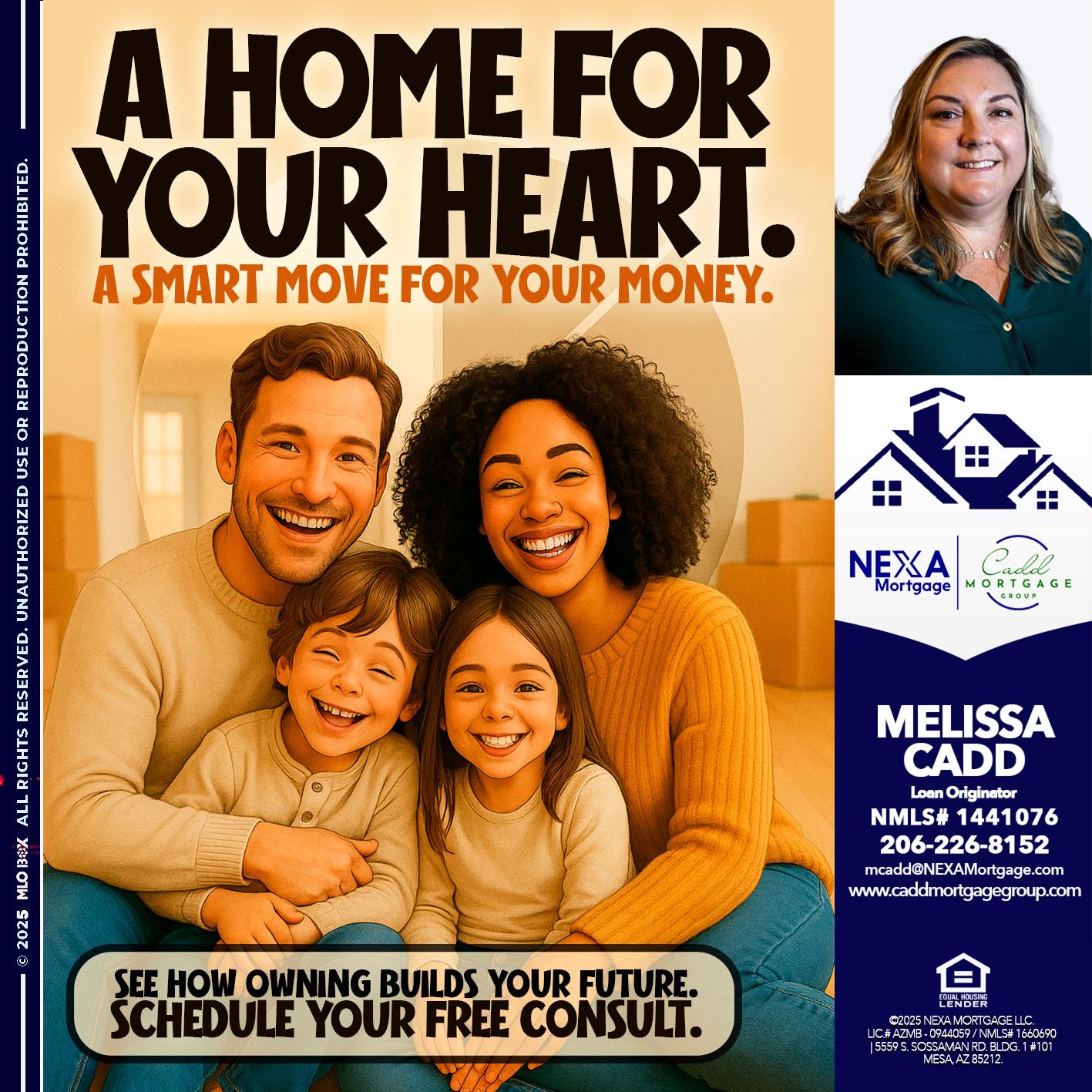A HOME FOR - Melissa Cadd -Loan Originator