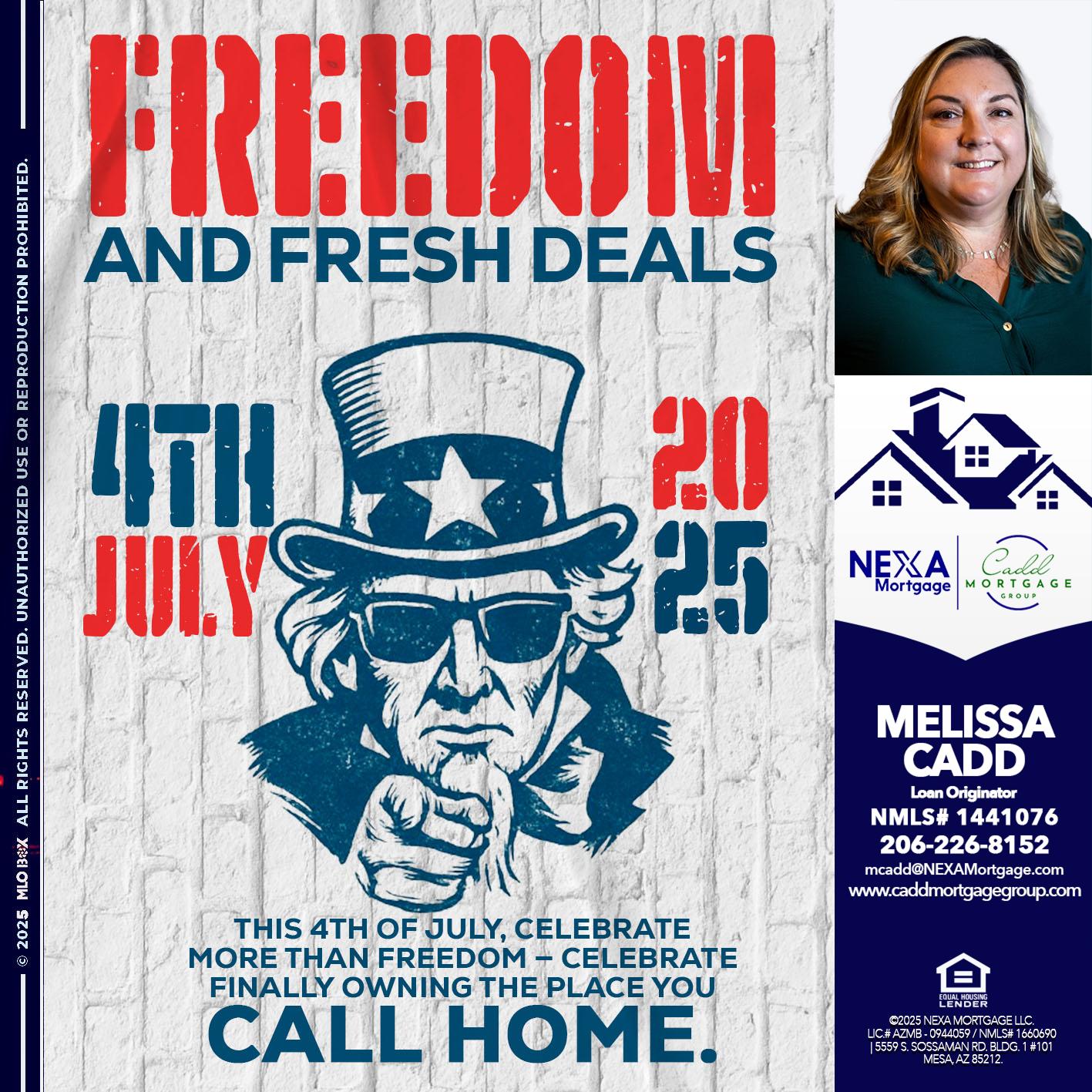 FREEDOM - Melissa Cadd -Loan Originator