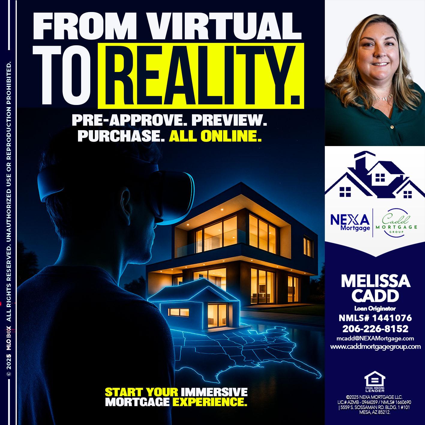 FROM VIRTUAL - Melissa Cadd -Loan Originator