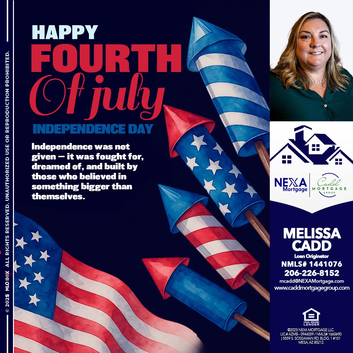 happy fourth - Melissa Cadd -Loan Originator