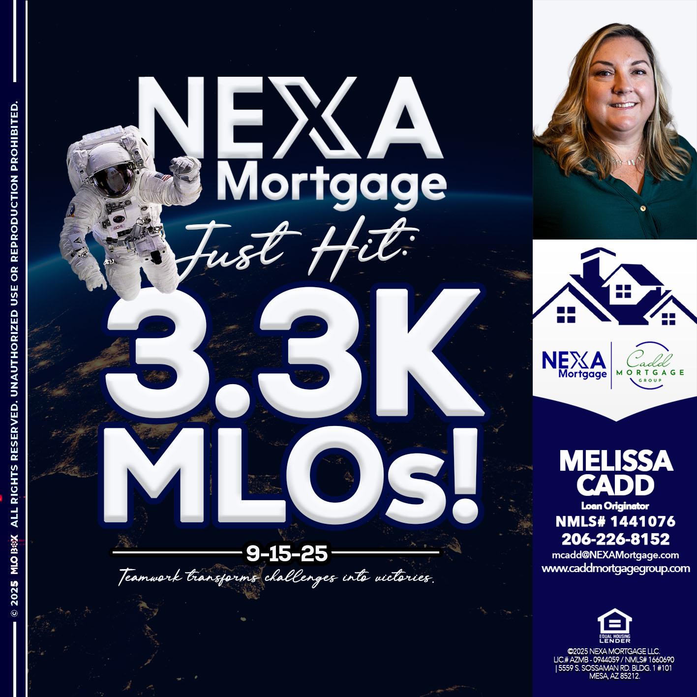 3.3K - Melissa Cadd -Loan Originator