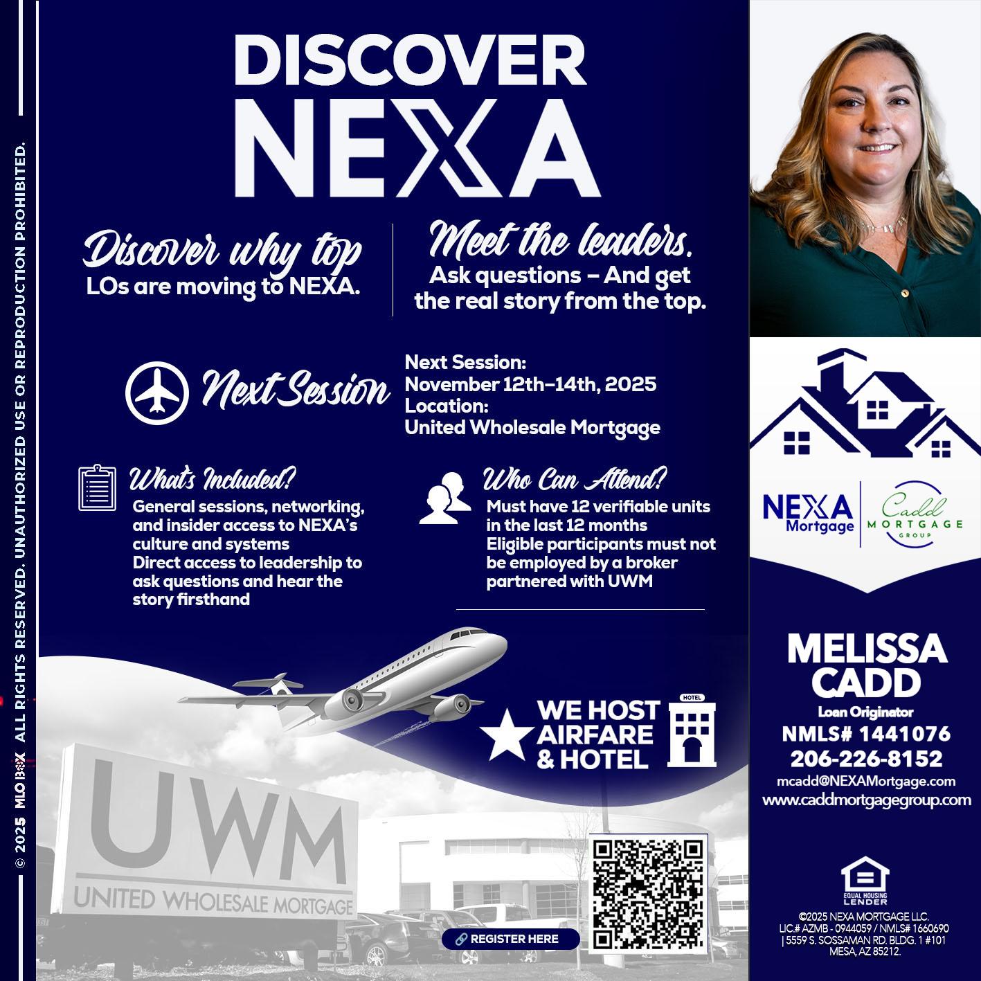 DISCOVER NEXA - Melissa Cadd -Loan Originator