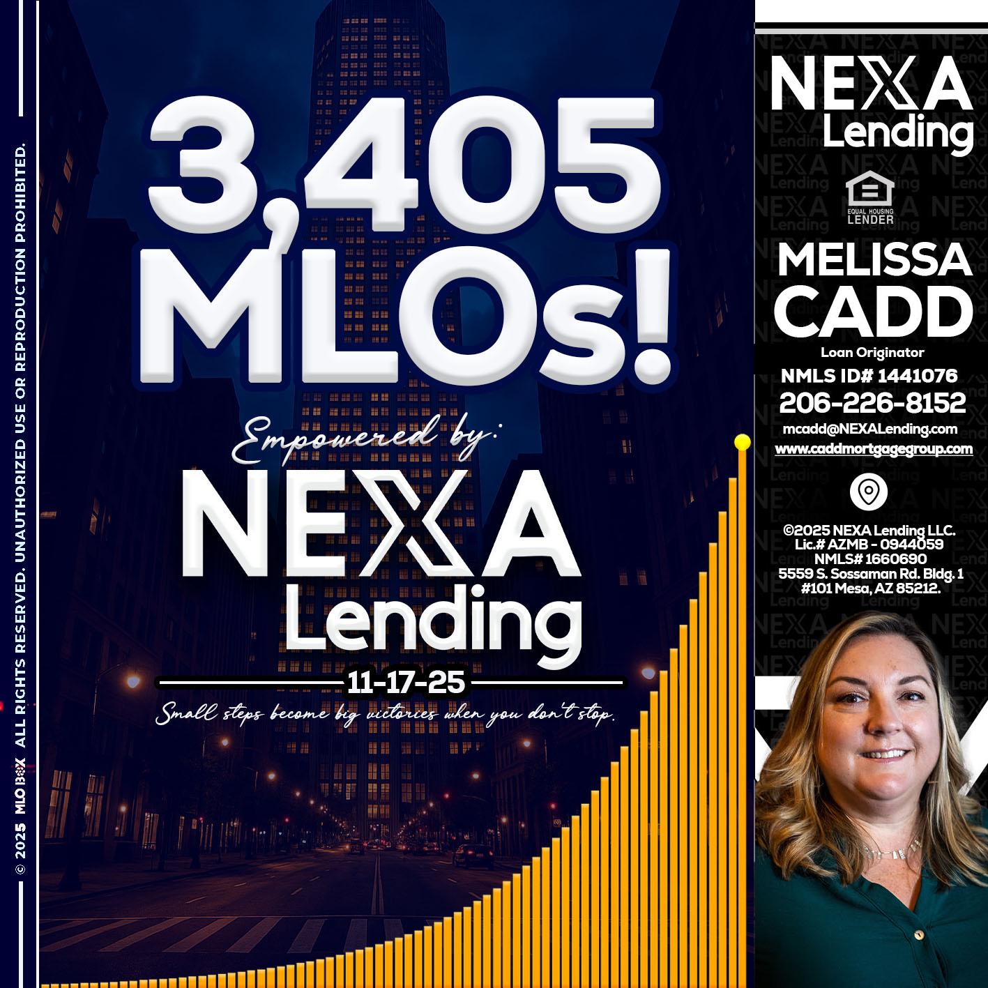 3405 MLOs - Melissa Cadd -Loan Originator