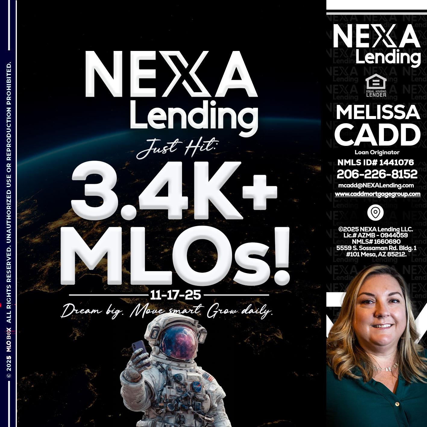 3.4K MLOs - Melissa Cadd -Loan Originator