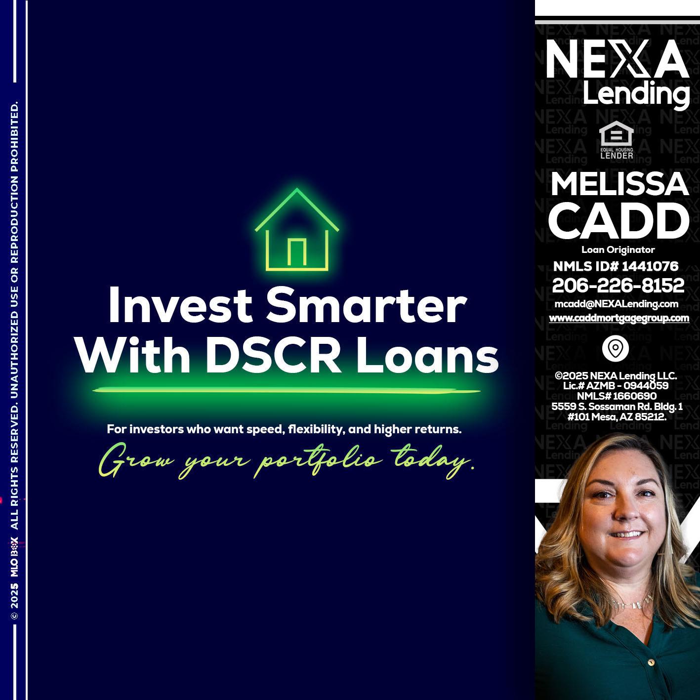 DSCR - Melissa Cadd -Loan Originator
