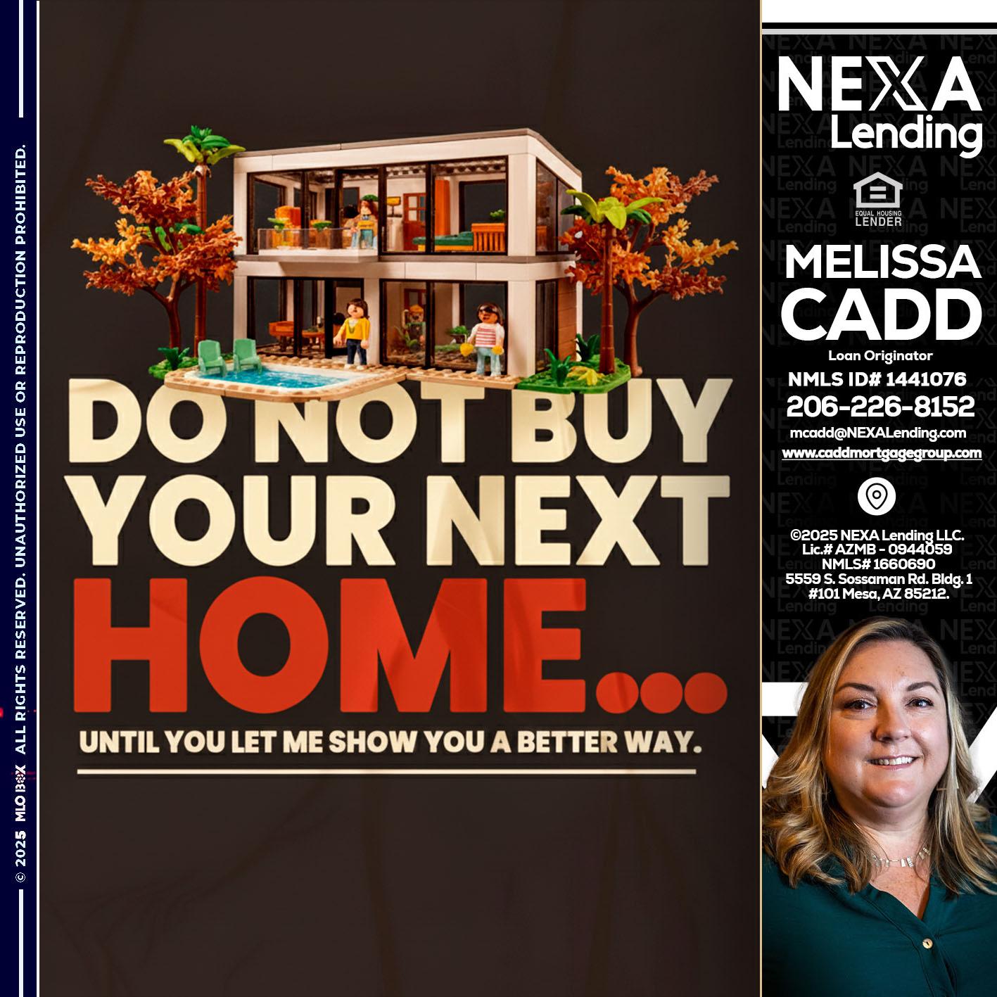 DO NOT BUY - Melissa Cadd -Loan Originator