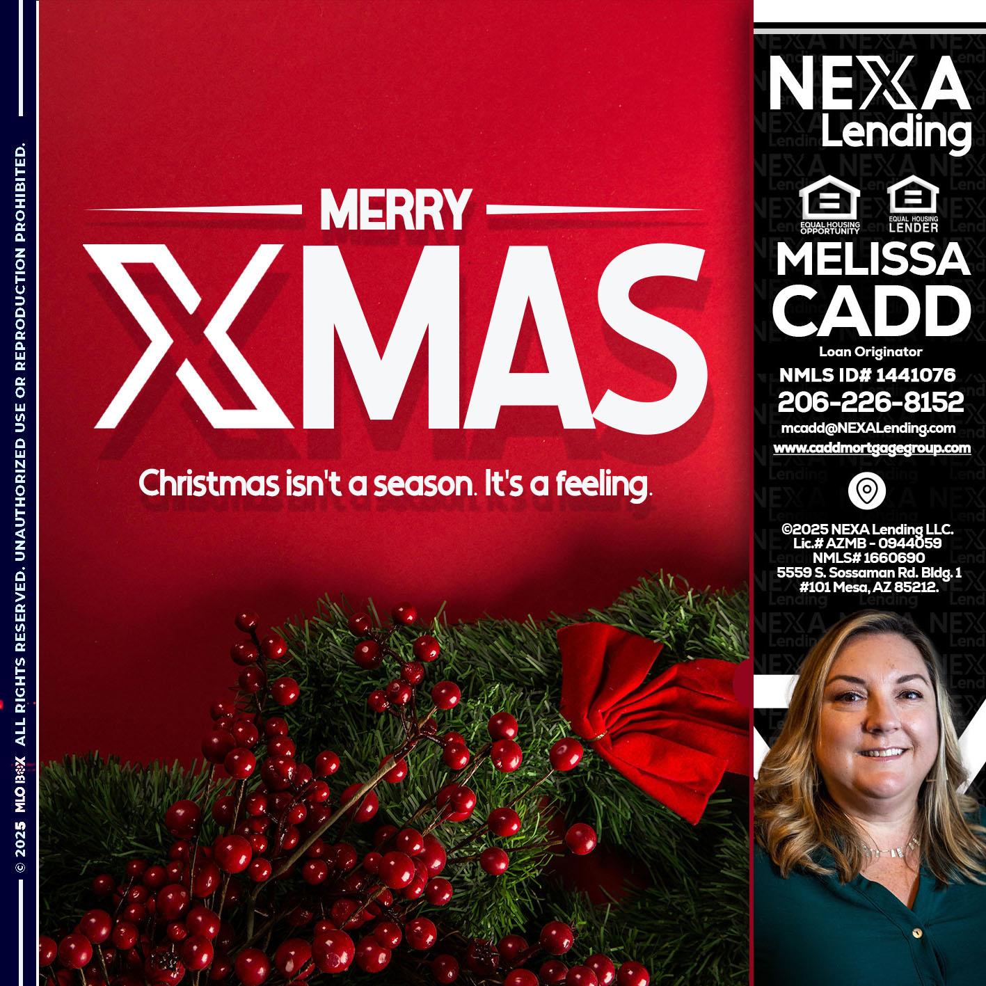 merry xmas - Melissa Cadd -Loan Originator