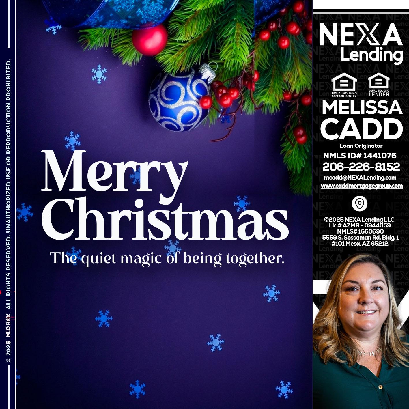 merry christmas - Melissa Cadd -Loan Originator