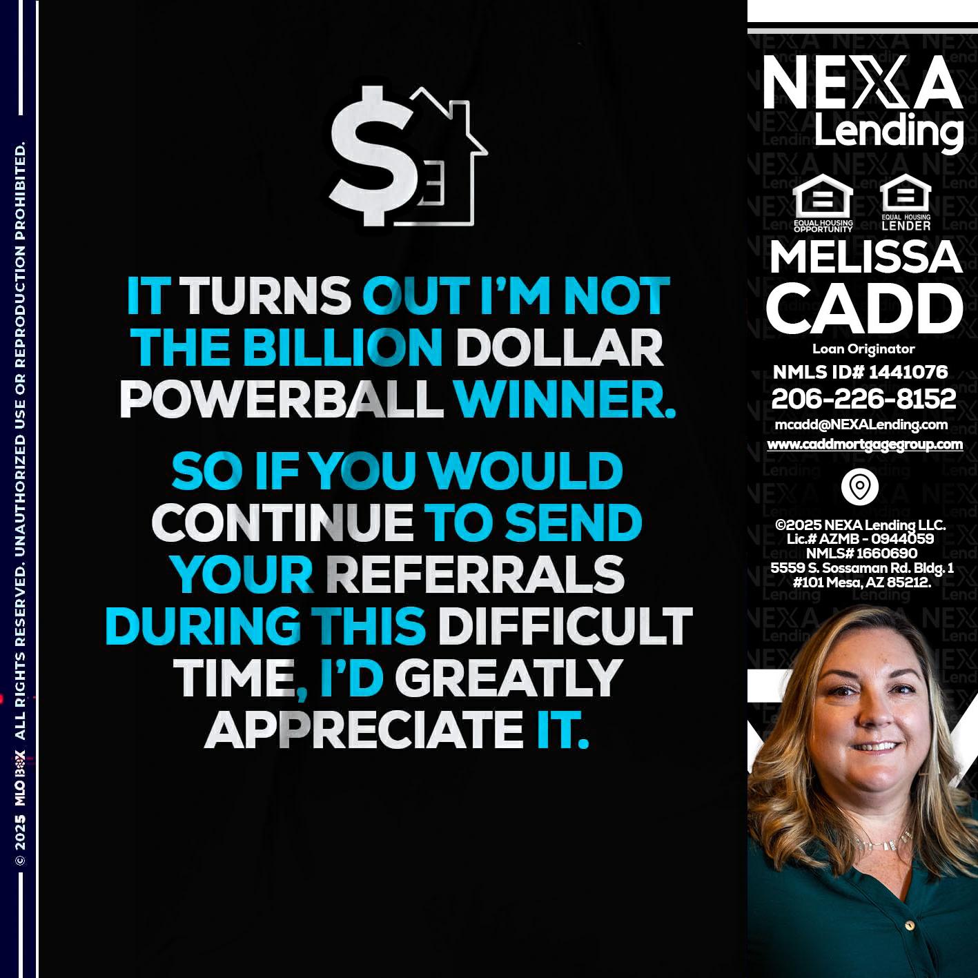 IT TURNS - Melissa Cadd -Loan Originator