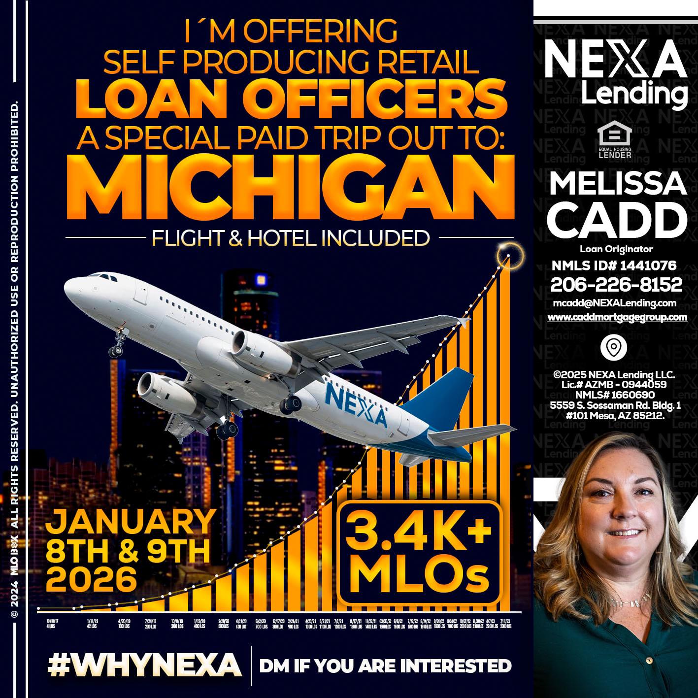 MICHIGAN TRIP - Melissa Cadd -Loan Originator