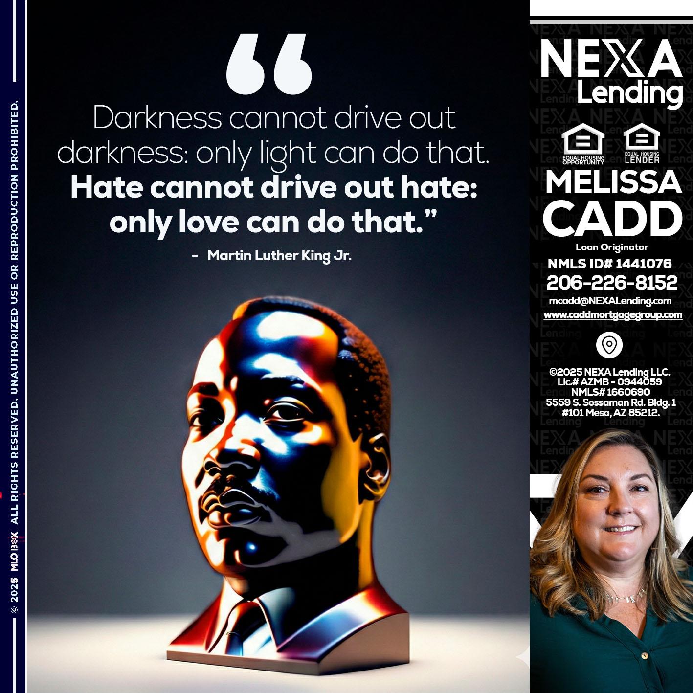 MLK 2026 - Melissa Cadd -Loan Originator