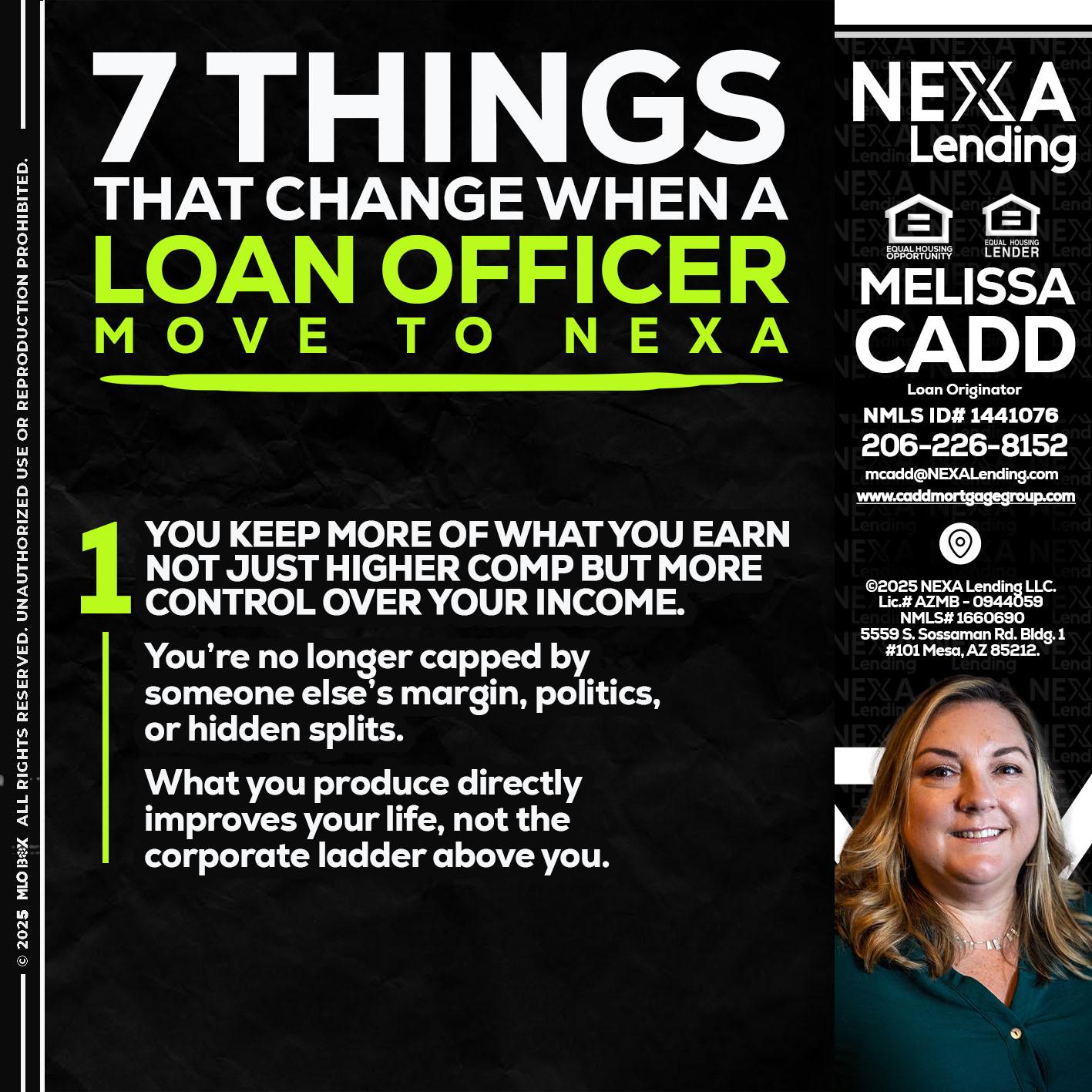 7 THINGS (1) - Melissa Cadd -Loan Originator
