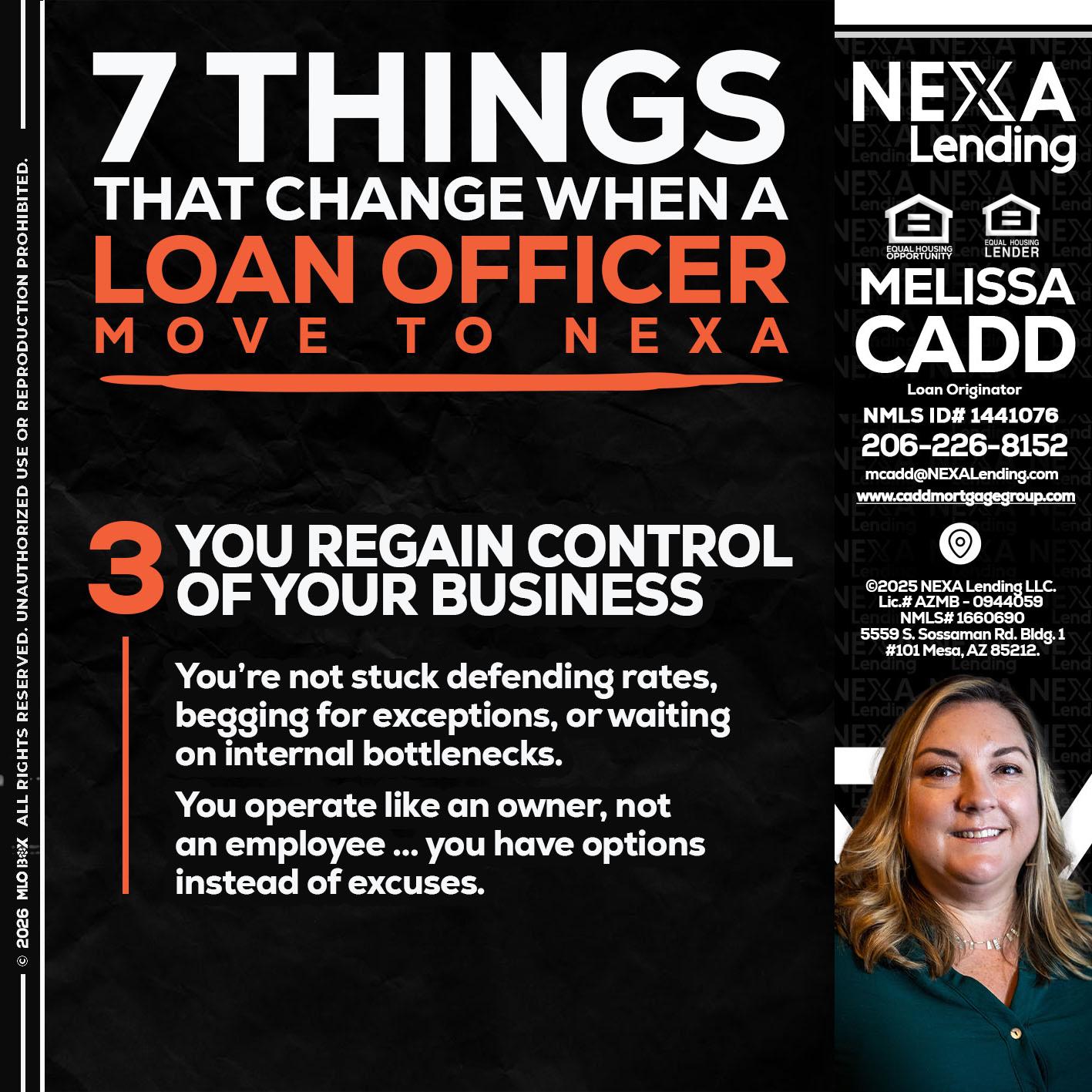 7 things (3) - Melissa Cadd -Loan Originator