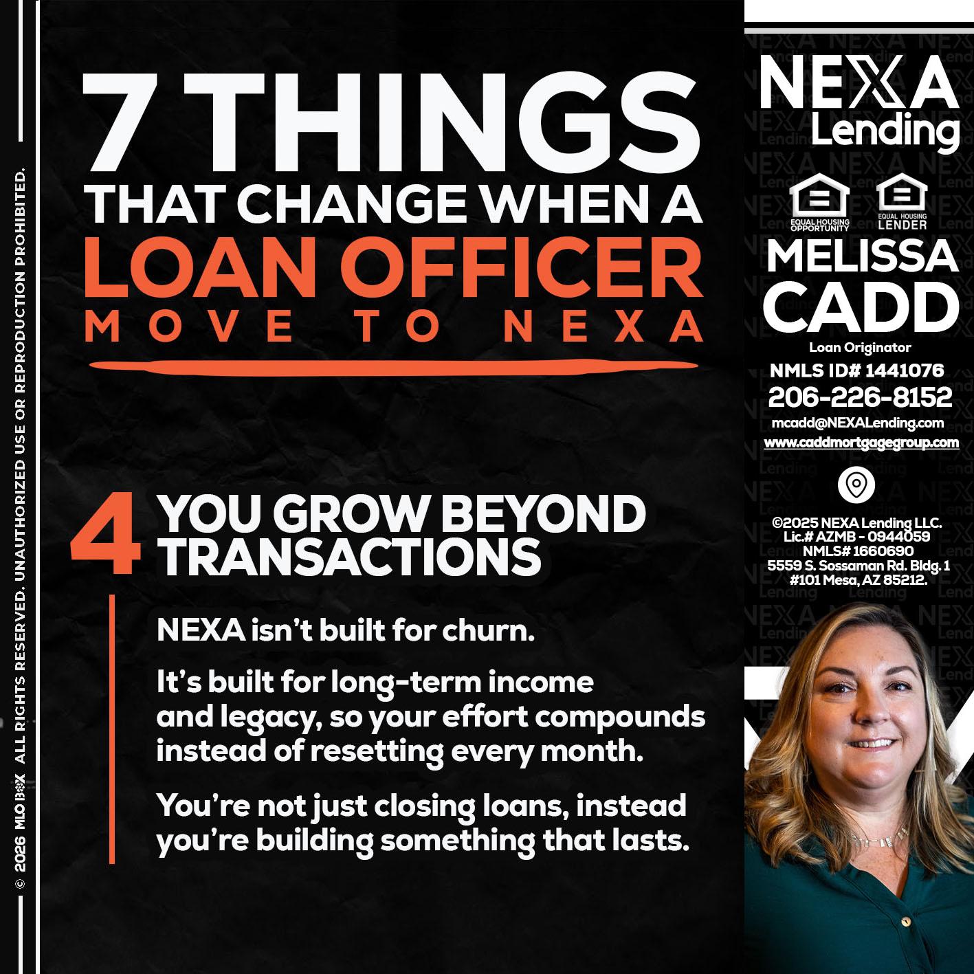 7 THINGS (4) - Melissa Cadd -Loan Originator