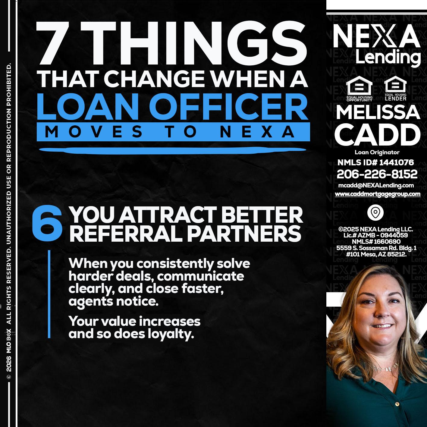 7 THINGS (6) - Melissa Cadd -Loan Originator