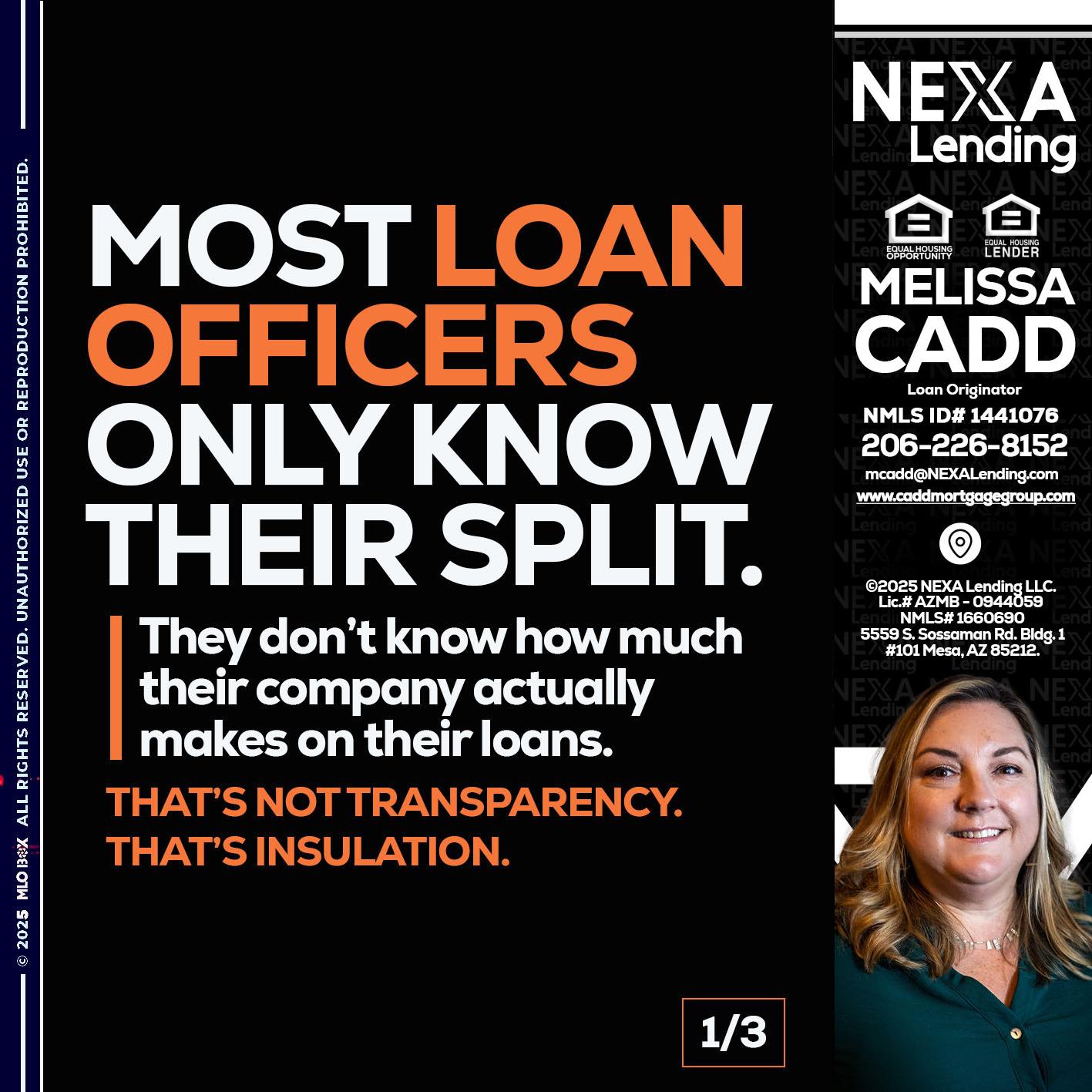1 OF 3 - Melissa Cadd -Loan Originator
