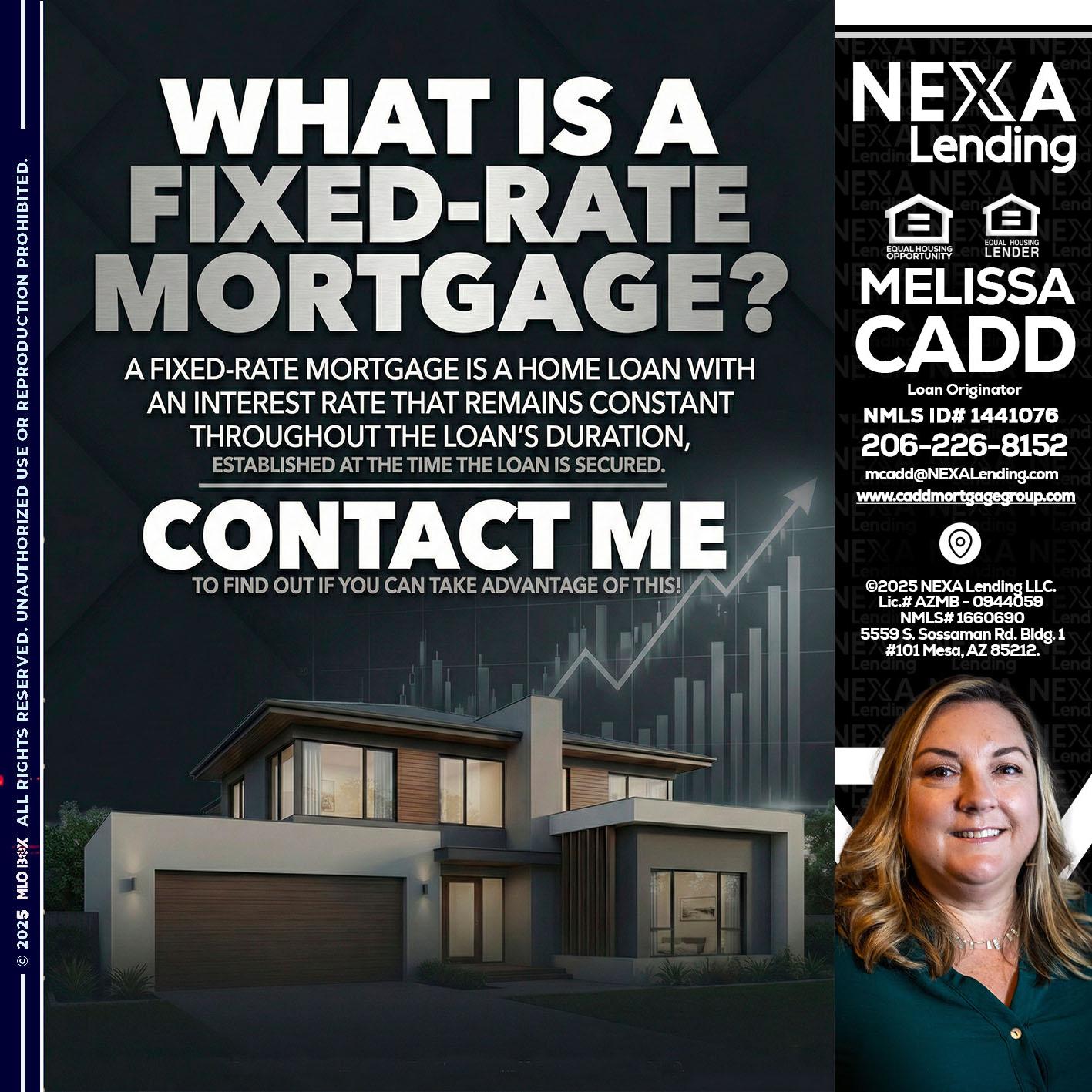 WHAT IS A - Melissa Cadd -Loan Originator
