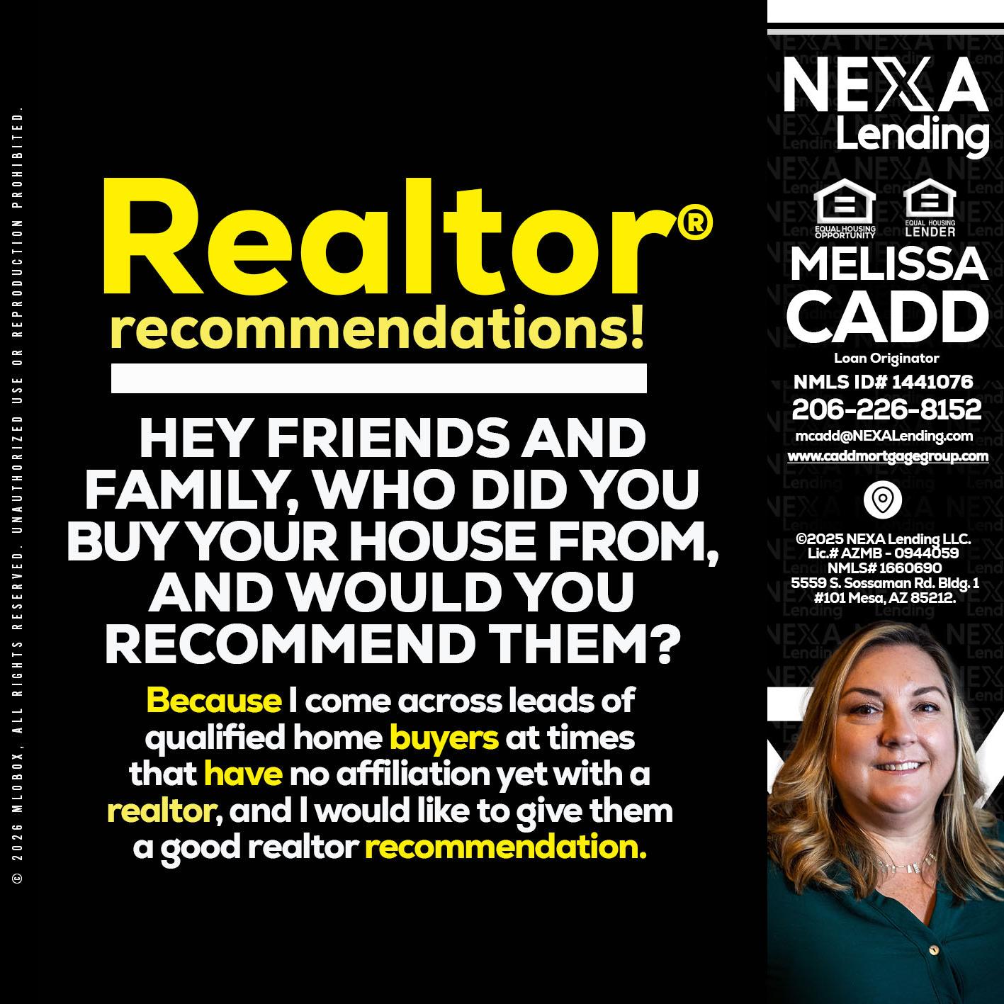 REALTOR - Melissa Cadd -Loan Originator