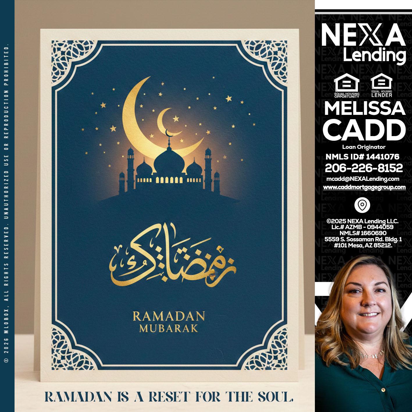 HAPPY RAMADAN - Melissa Cadd -Loan Originator