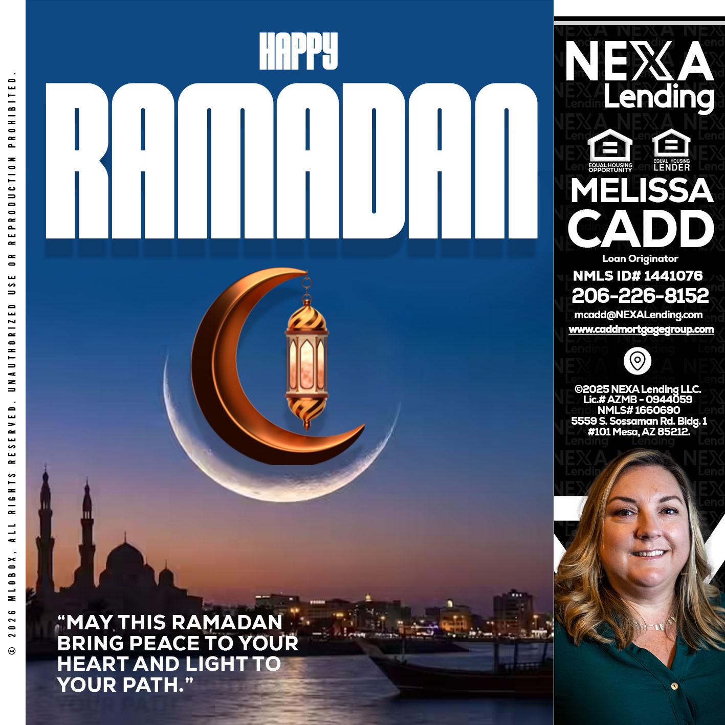 RAMADAN - Melissa Cadd -Loan Originator