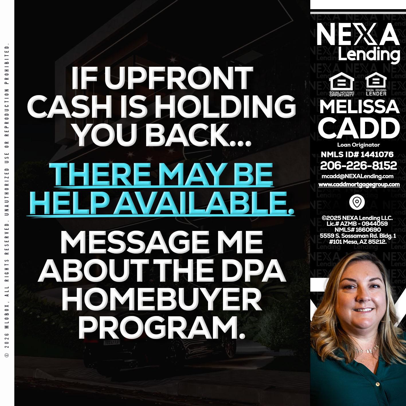 IF UPFRONT - Melissa Cadd -Loan Originator