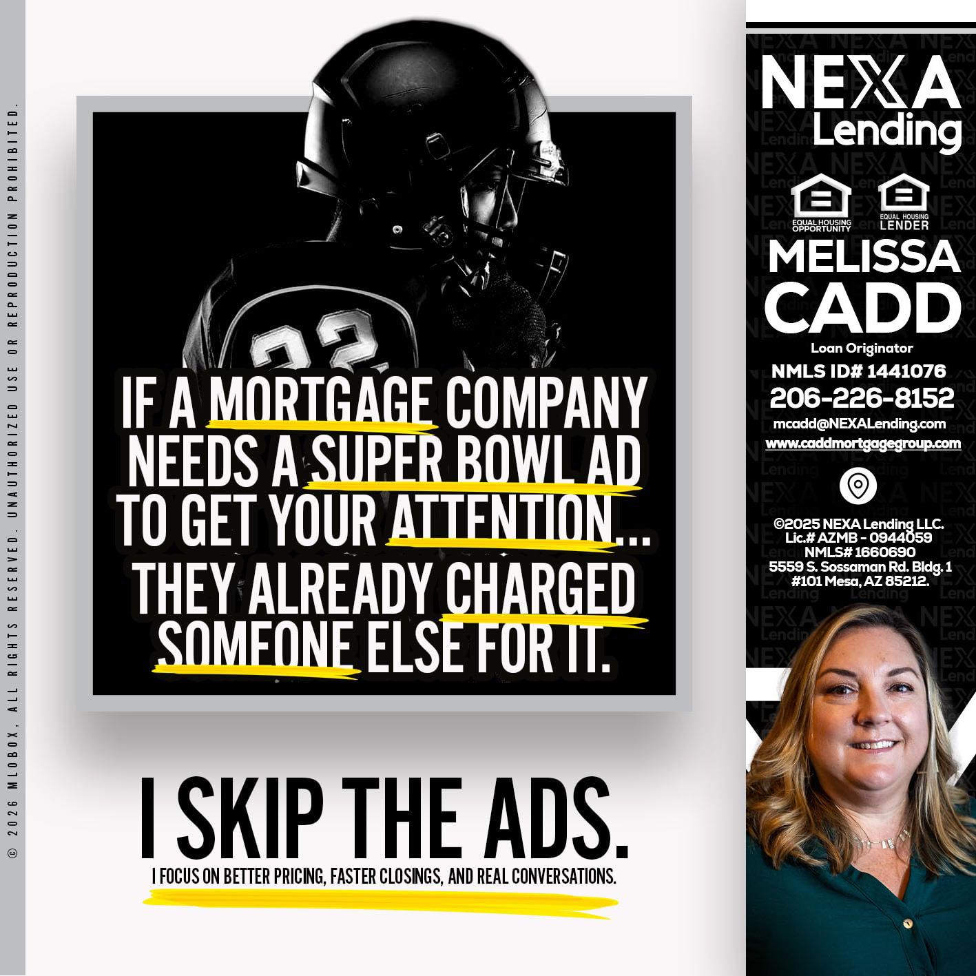if a mortgage ad - Melissa Cadd -Loan Originator