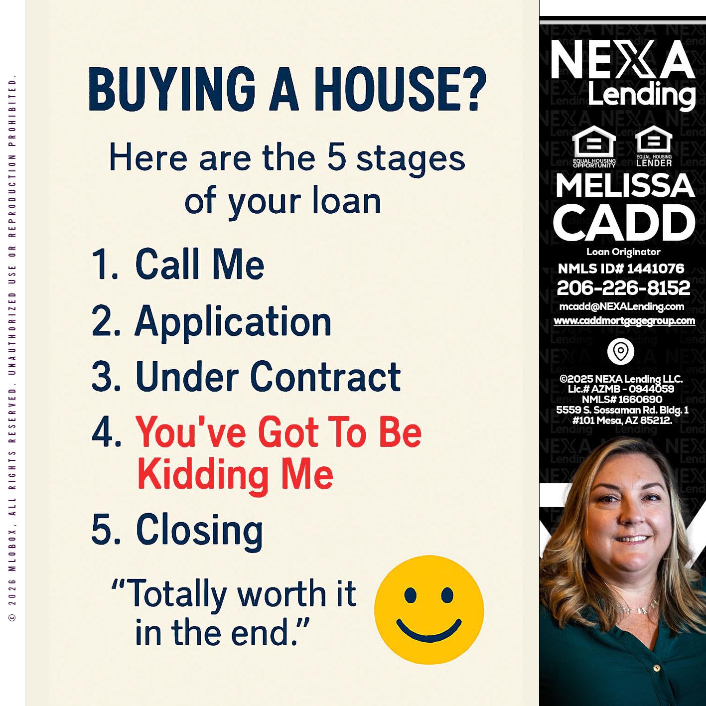 BUYING A HOUSE - Melissa Cadd -Loan Originator
