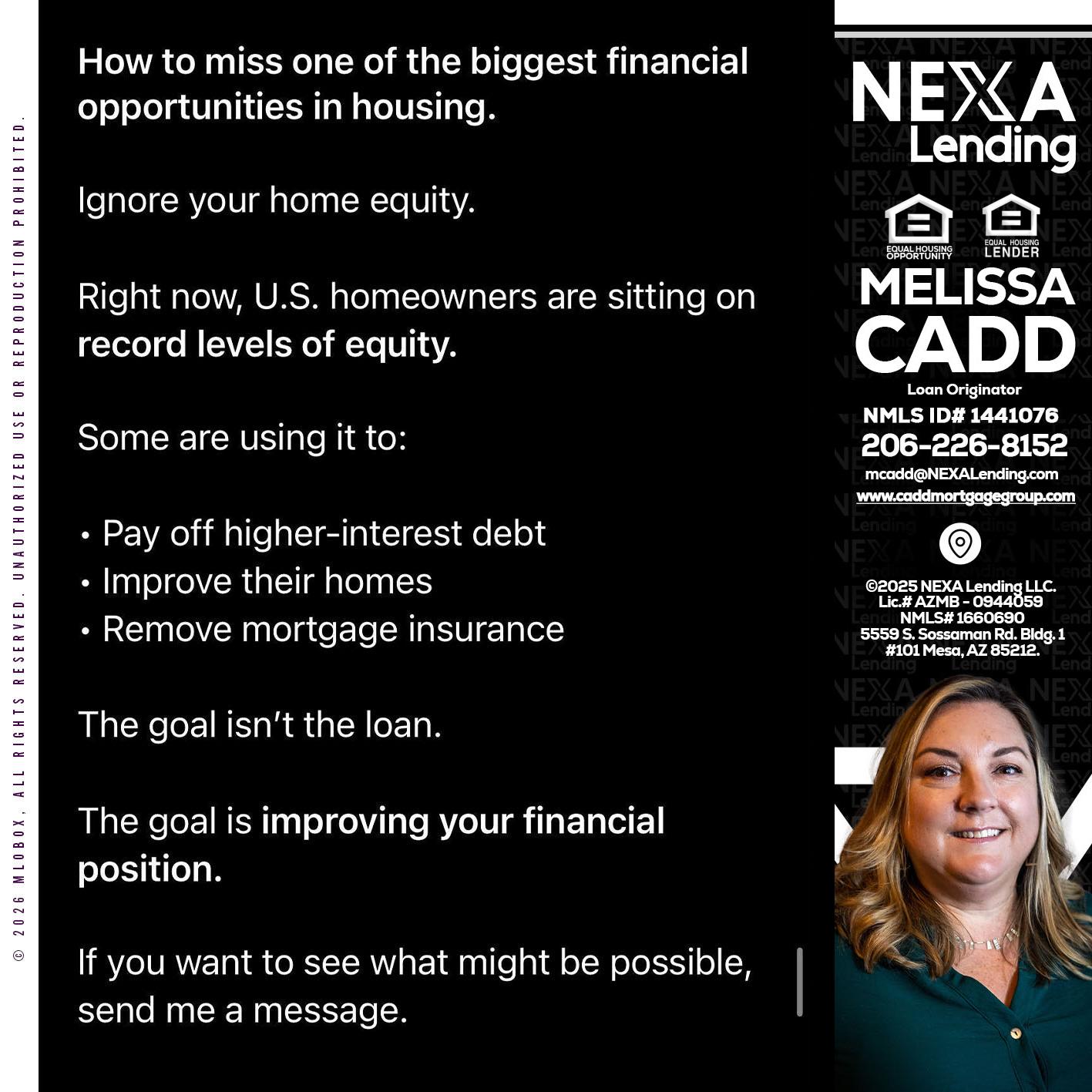 how to miss - Melissa Cadd -Loan Originator
