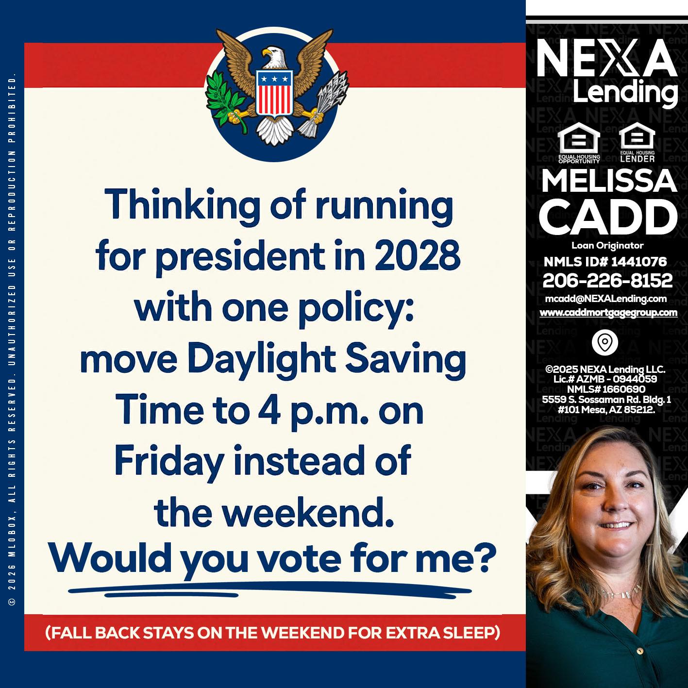THINKING OF RUNING - Melissa Cadd -Loan Originator