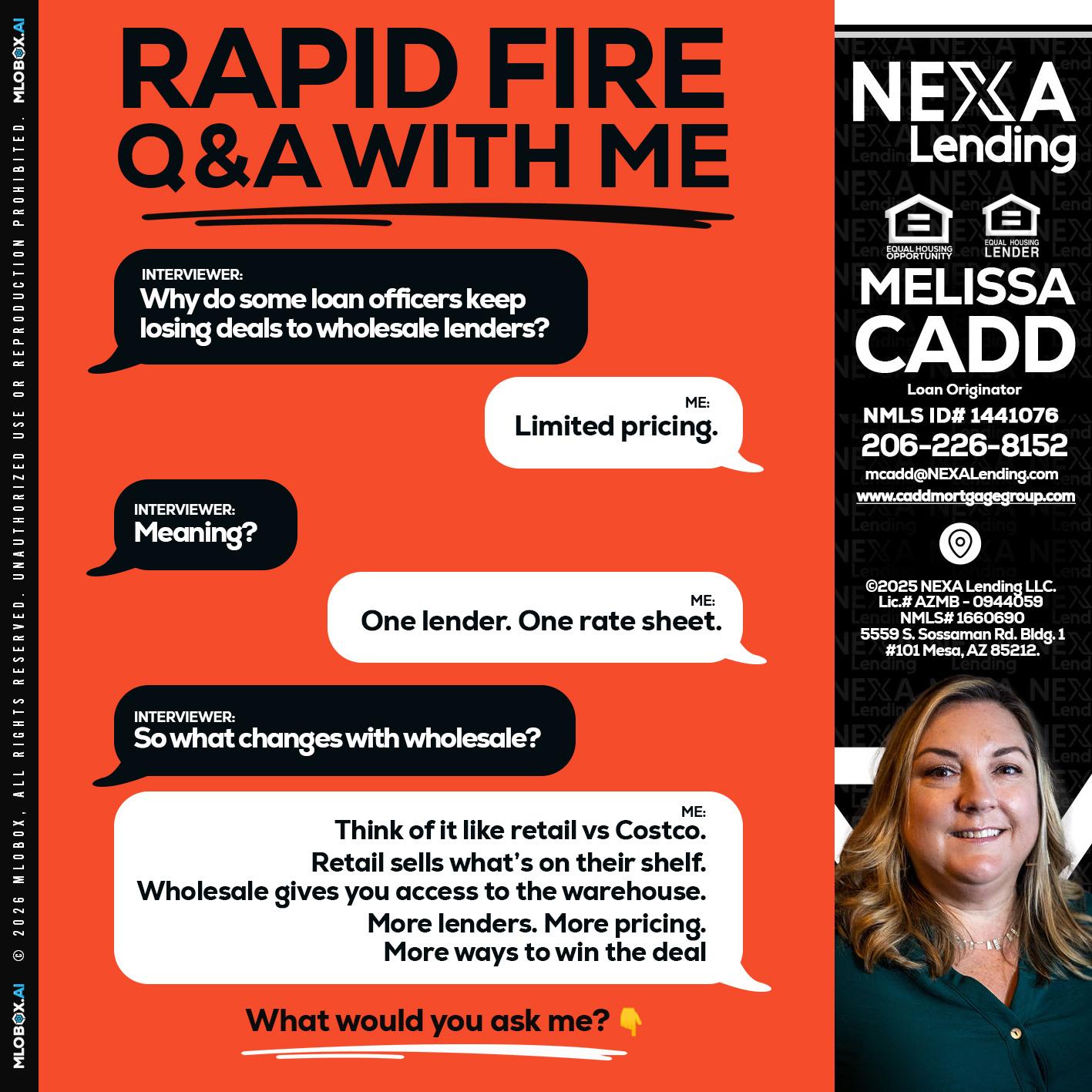 Q&A - Melissa Cadd -Loan Originator