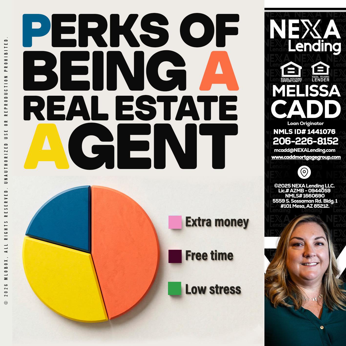 PERKS OF BEING - Melissa Cadd -Loan Originator