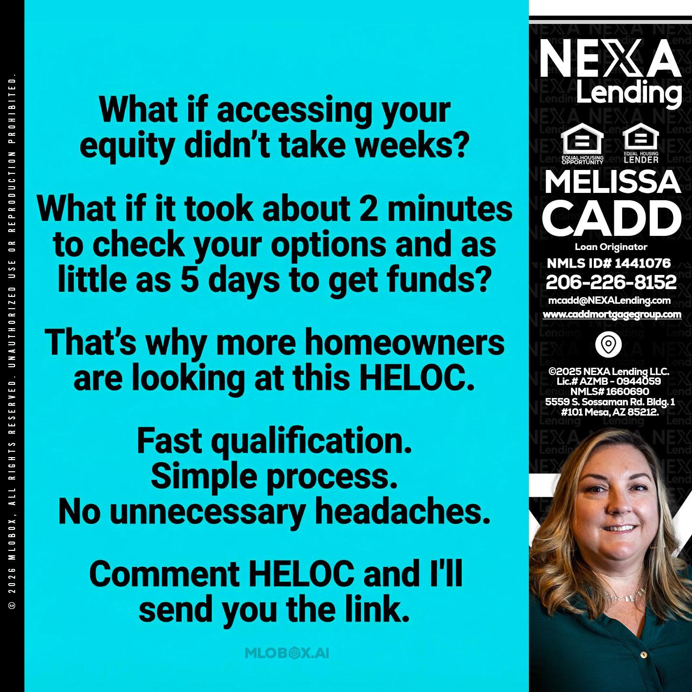 what if - Melissa Cadd -Loan Originator