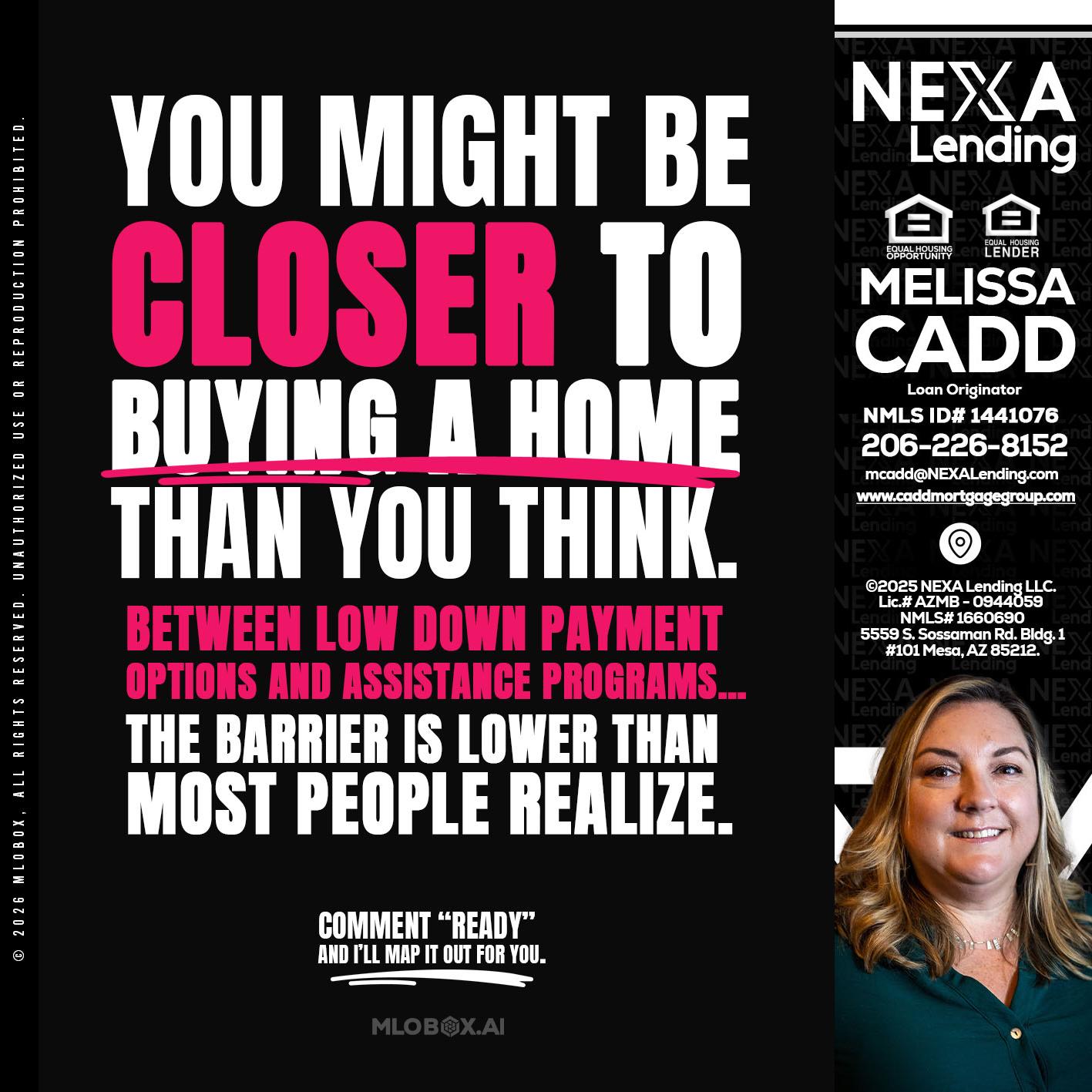 YOU MIGHT BE - Melissa Cadd -Loan Originator