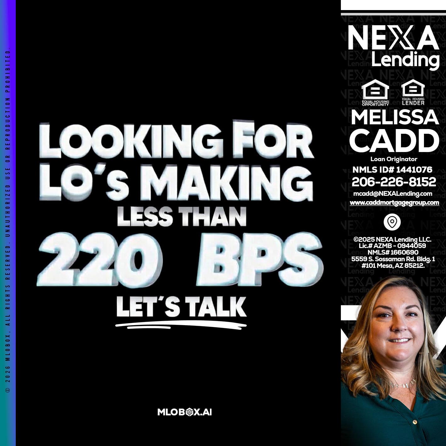 LOOKING FOR - Melissa Cadd -Loan Originator