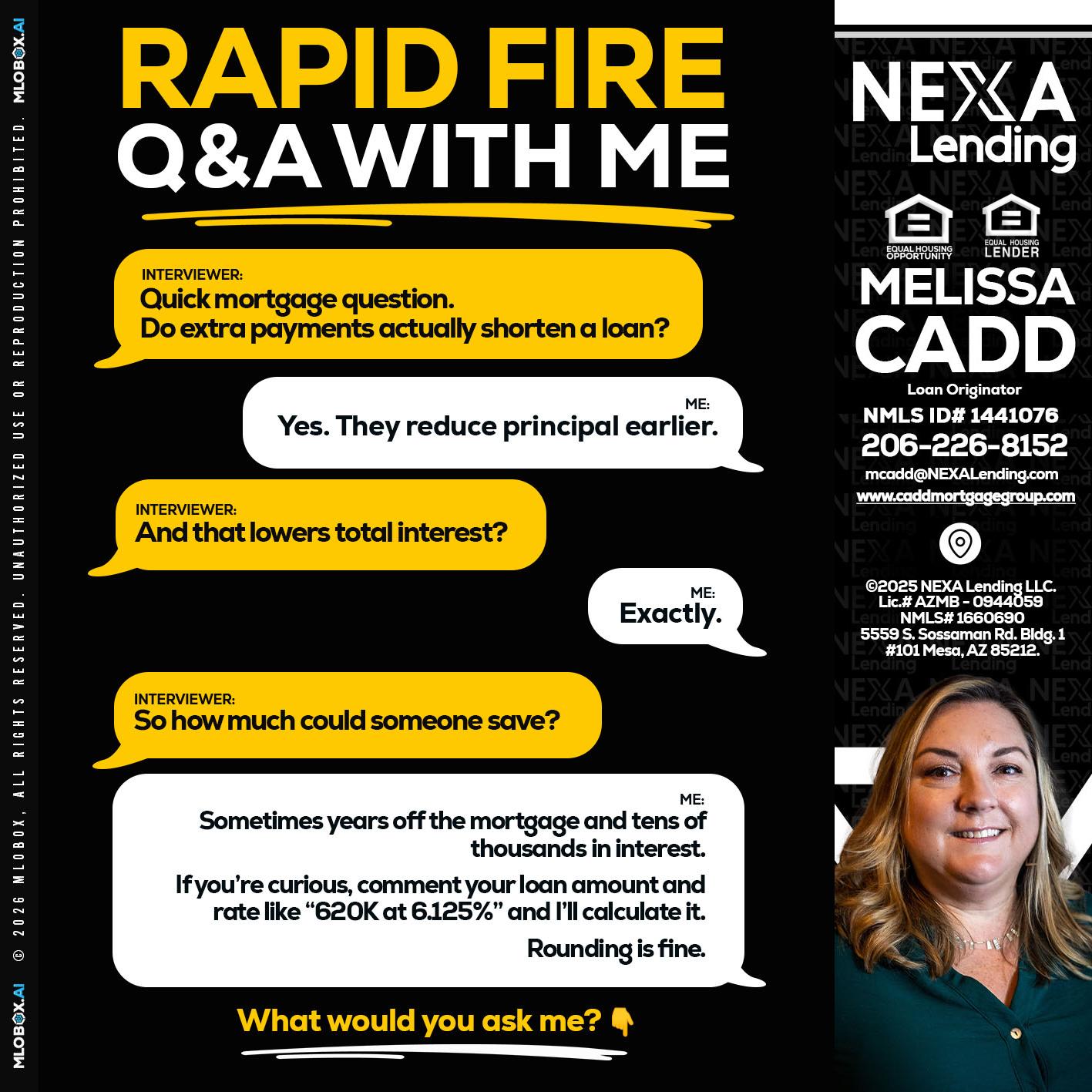 RAPID FIRE QA - Melissa Cadd -Loan Originator