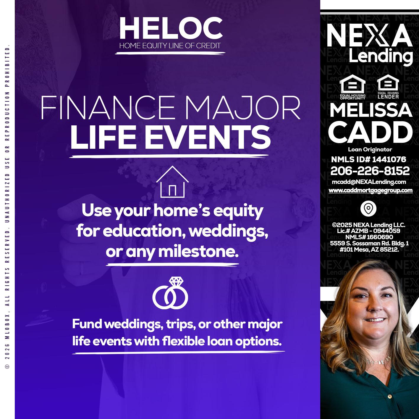 HELOC - Melissa Cadd -Loan Originator