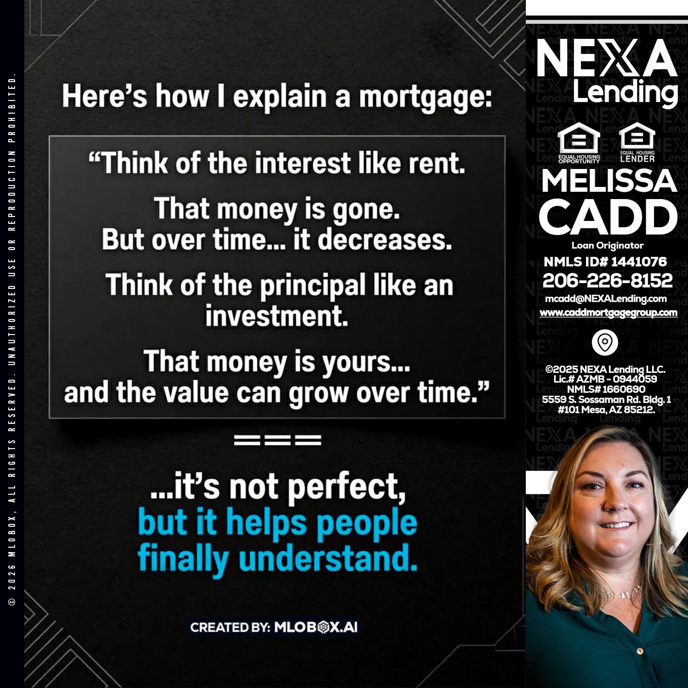 HERES NOW - Melissa Cadd -Loan Originator